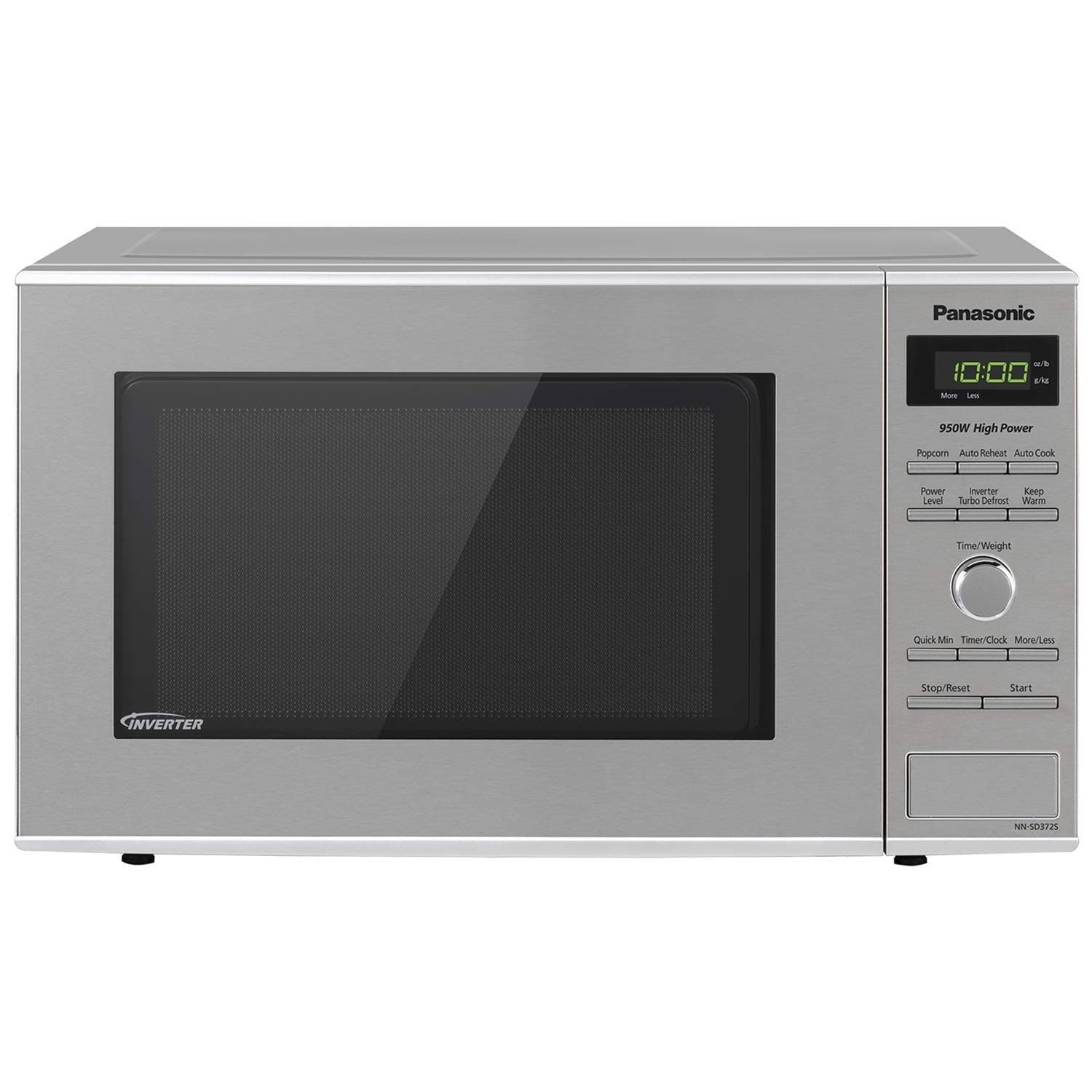 Panasonic Microwave Oven NN-SD372S Stainless Steel Countertop/Built-In with Inverter Technology and Genius Sensor, 0.8 Cu. Ft, 950W (Renewed)