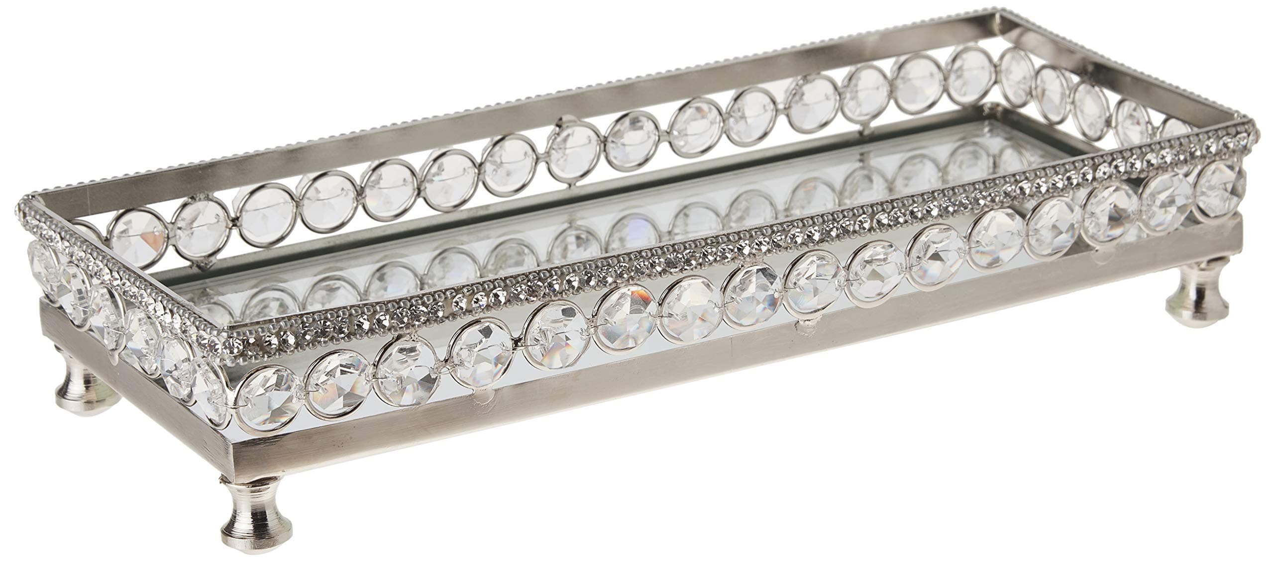 Heim Concept Tray with beaded crystals, 10.9 x 4.2 x 3 inches