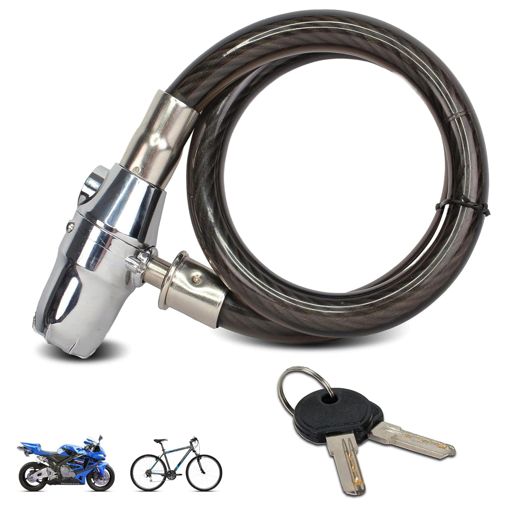 FISHTEC Anti-Theft Reinforced Safety Power Lock with 110dB Alarm 80/2cm