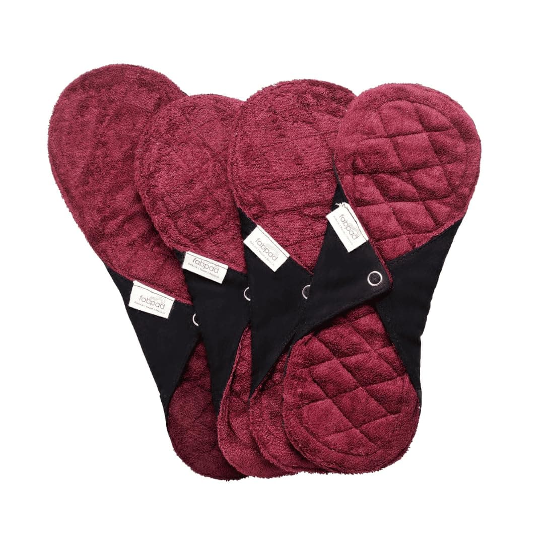FabPad Reusable Washable Sanitary Cloth Pads Napkins Eco-Friendly Menstrual Hygiene Solutions (Pack Of 4)
