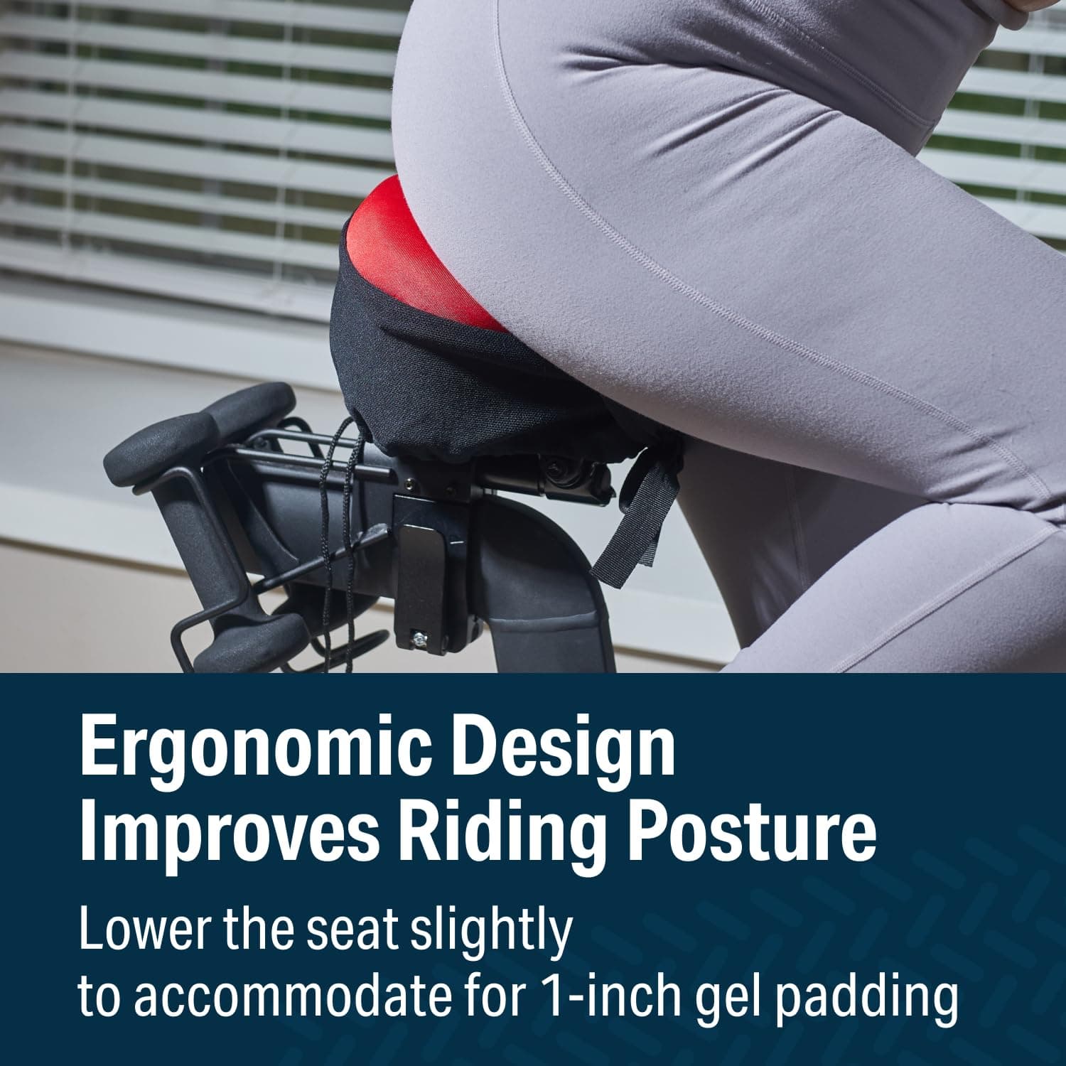 Bikeroo Bike Seat Cushion - Padded Gel Bike Seat Cover, Compatible with Peloton, Adjustable for Men & Womens Comfort on Stationary Exercise, Mountain and Road Bicycle Seats