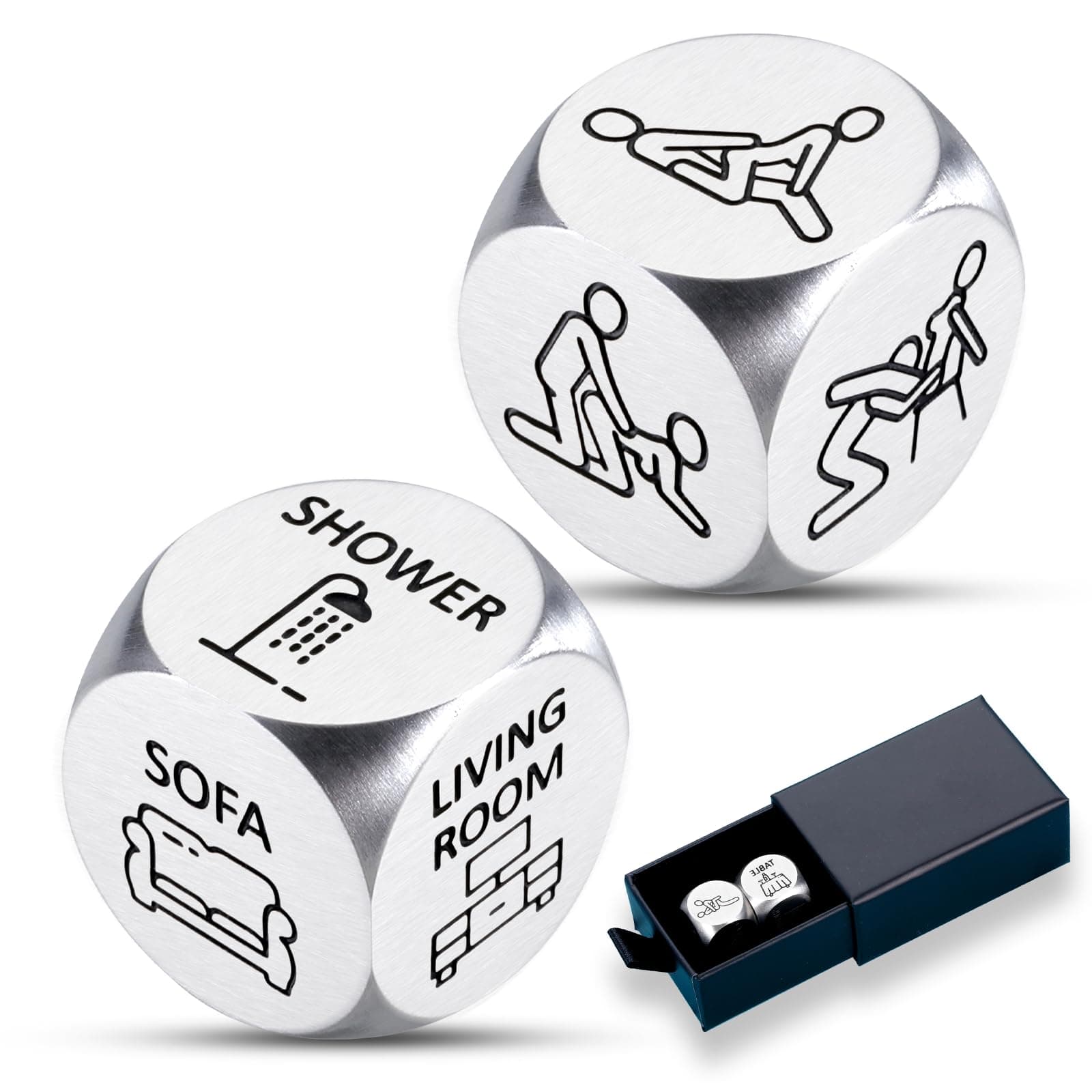 Sex Toys for Adults, Bedroom Stuff, 10 Year Tin Anniversary GIFS for Him, Funny Date Night Ideas, Traditional 10th Anniversary for Men Couple, Bridal Shower Gifts Couple Dice for Boyfriend Birthday