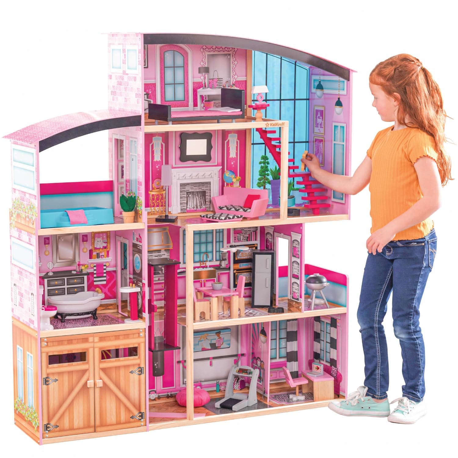 Wooden Dollhouse Shimmer Mansion for 12" Dolls