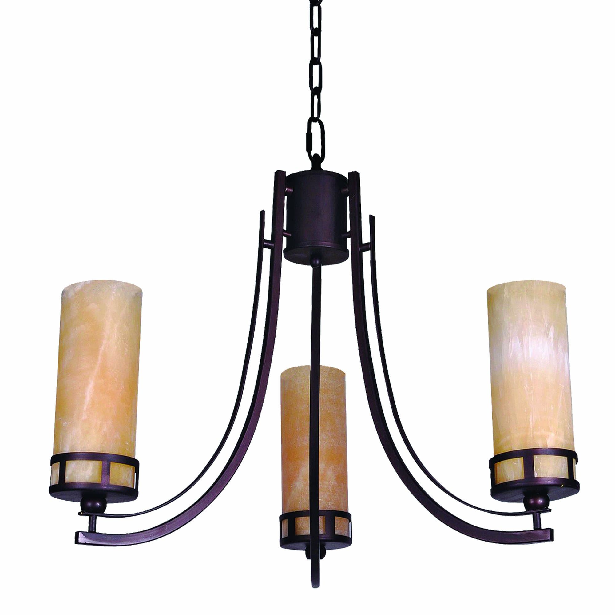 Yosemite Home Decor DD913-3DB Harlequin 3-Light Chandelier with Onyx Glass Shades