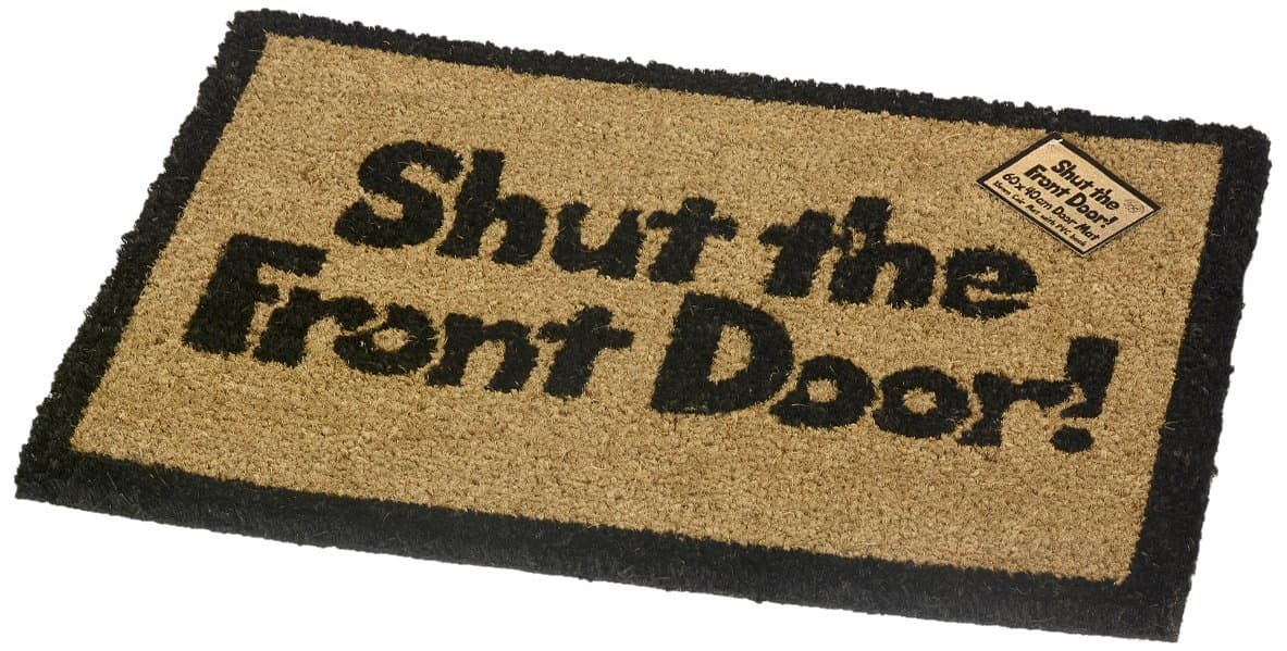 IGGI Shut the Front Door - Door Mat 60 x 40cm, 15mm Coir, PVC