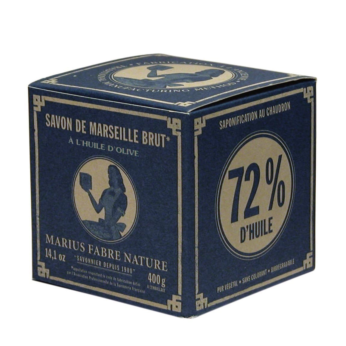 Marius Fabre 400g Cube of Pure Marseilles Soap In Vintage St