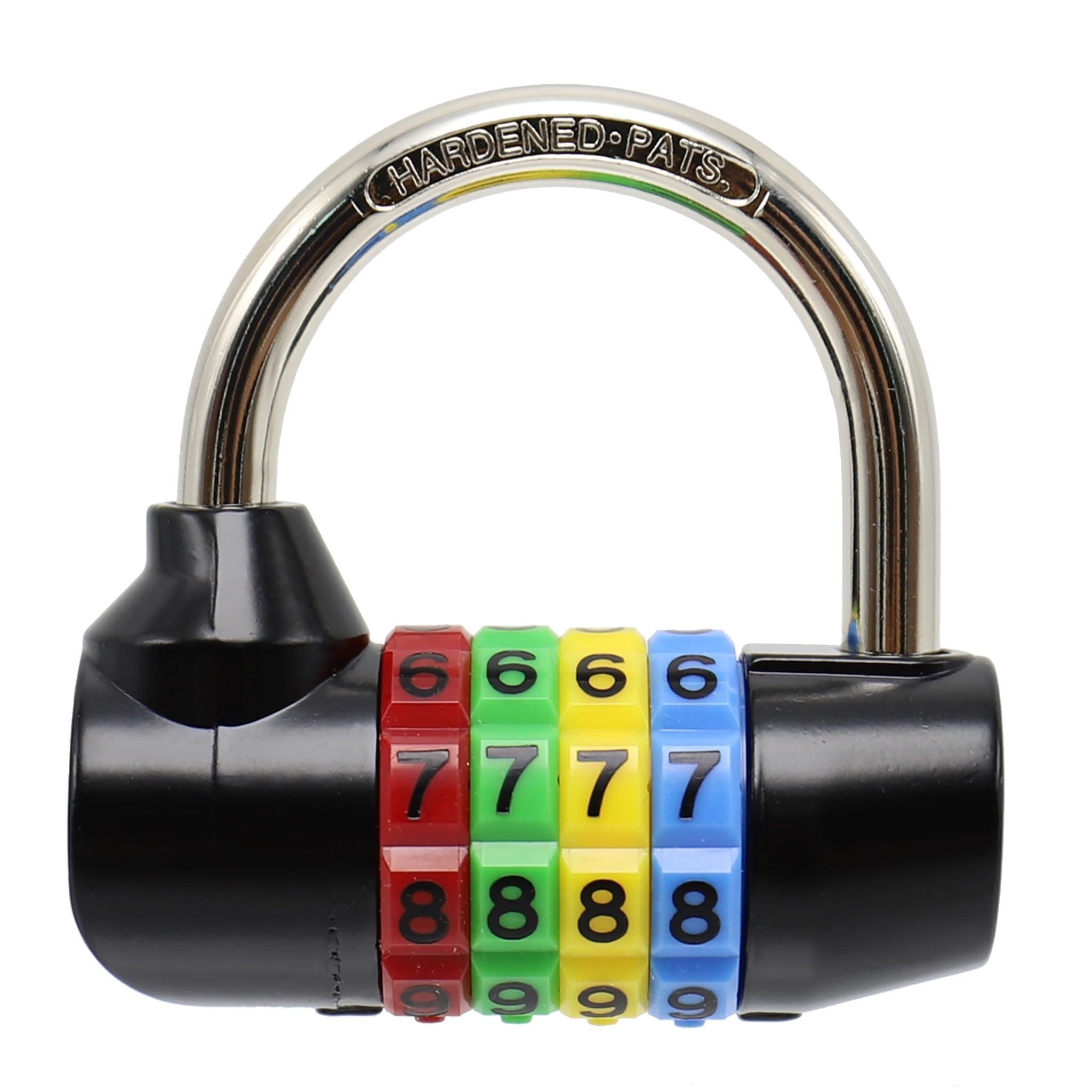 Bosvision 2.5 inches width 4-digit Resettable Combination Padlock with 5/16 Shackle for Gate, Lodge, Locker, Luggage. ..