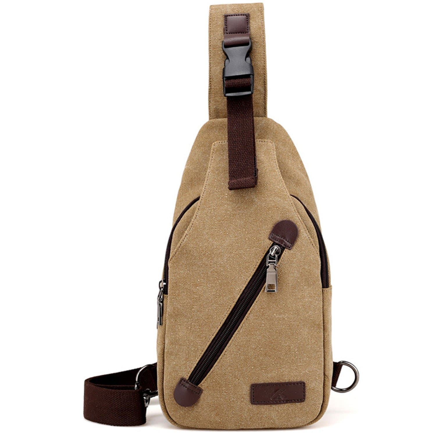 liujingjing Chest Shoulder Bag Lightweight Sling Backpack Crossbody Bag for Men Women Anti Theft Casual Travel Hiking Outdoor Sports Bag Khaki