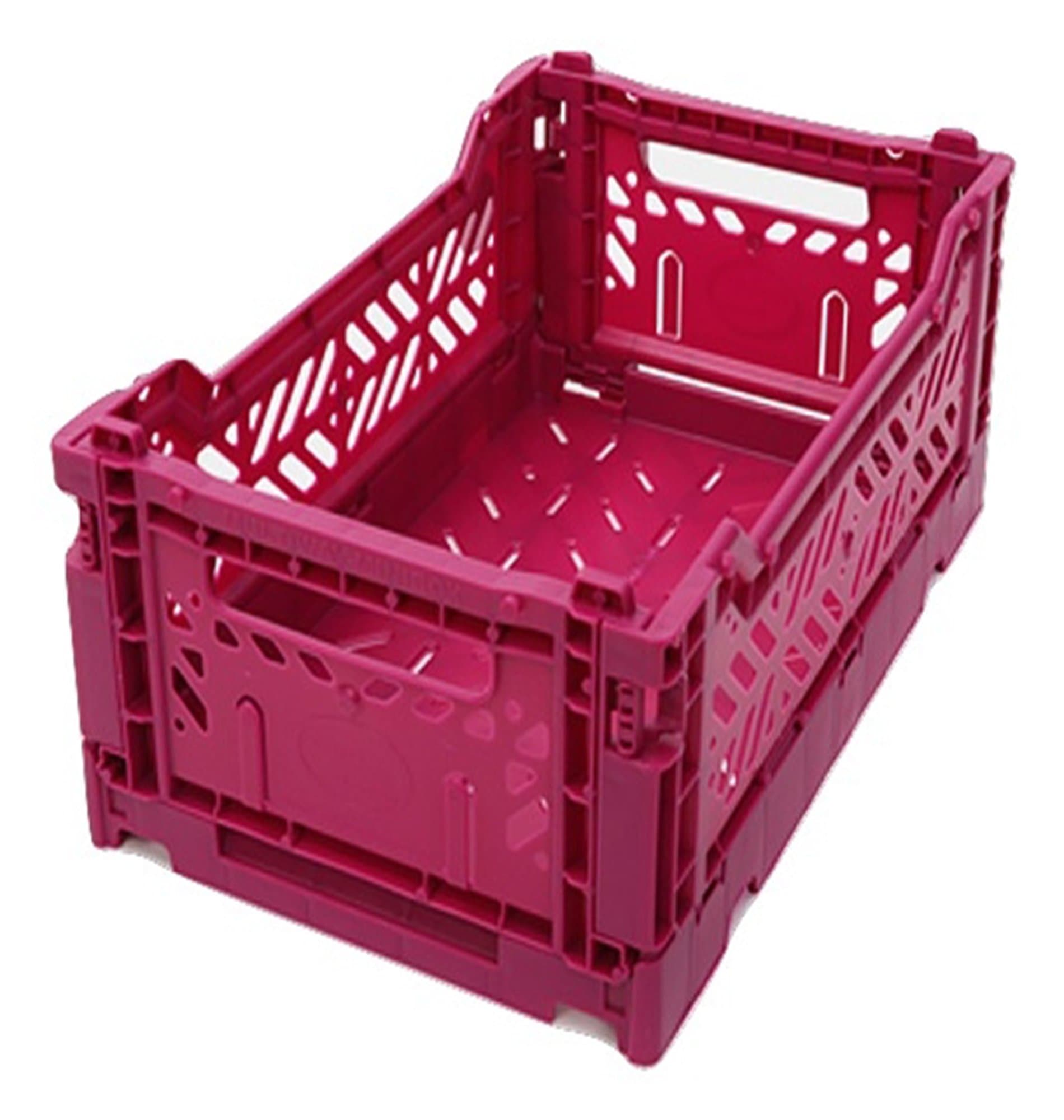AYKASA Collapsible Storage Basket, Purple, 10.5 x 6.7 x 4.1 in, 4 L, Polypropylene Copolymer