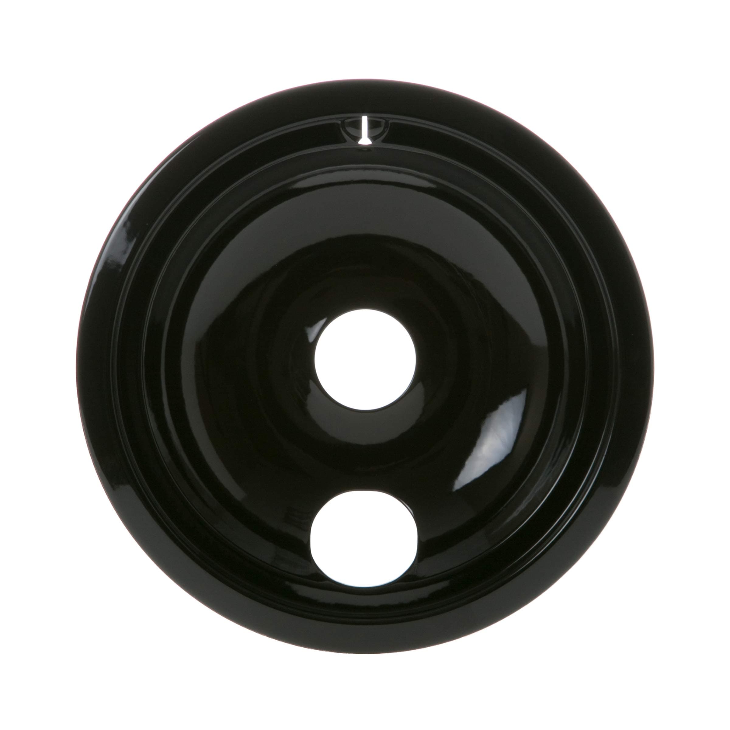 WB31T10015 Genuine OEM 8" Porcelain Burner Drip Bowl (Black) for GE Electric Ranges