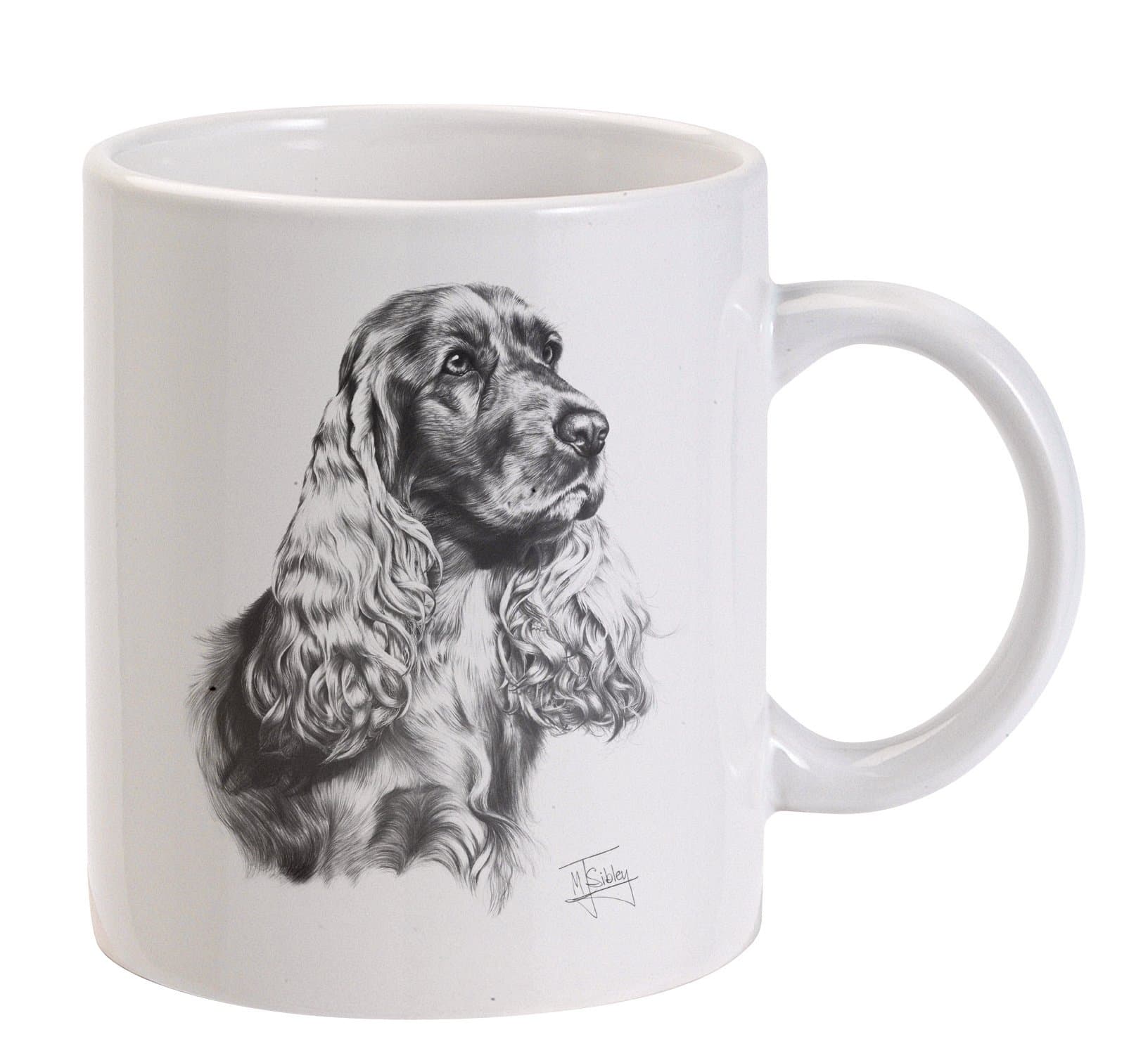 Mike Sibley Cocker Spaniel White Ceramic Mug