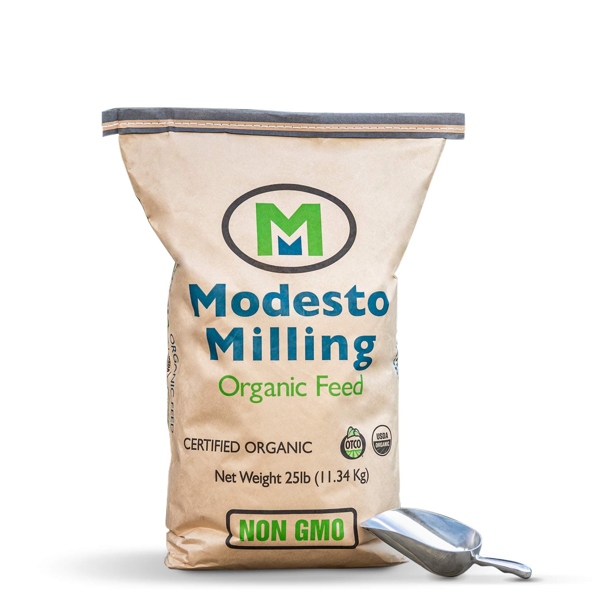 Modesto Milling Organic, Non-GMO Layer Crumbles for Chickens, Formulated Without Corn or Soy, 25lbs; Item# 953