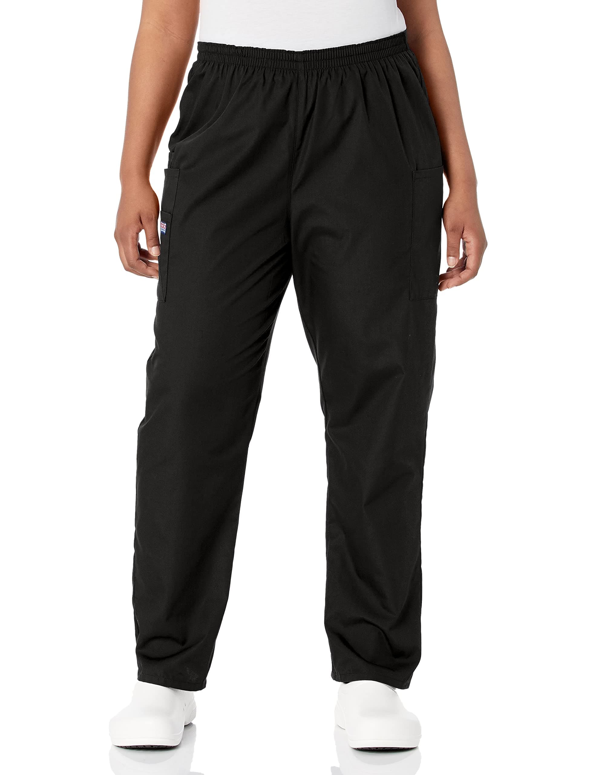 Women's Workwear Scrubs Pull-On Cargo Pant, Black, Medium