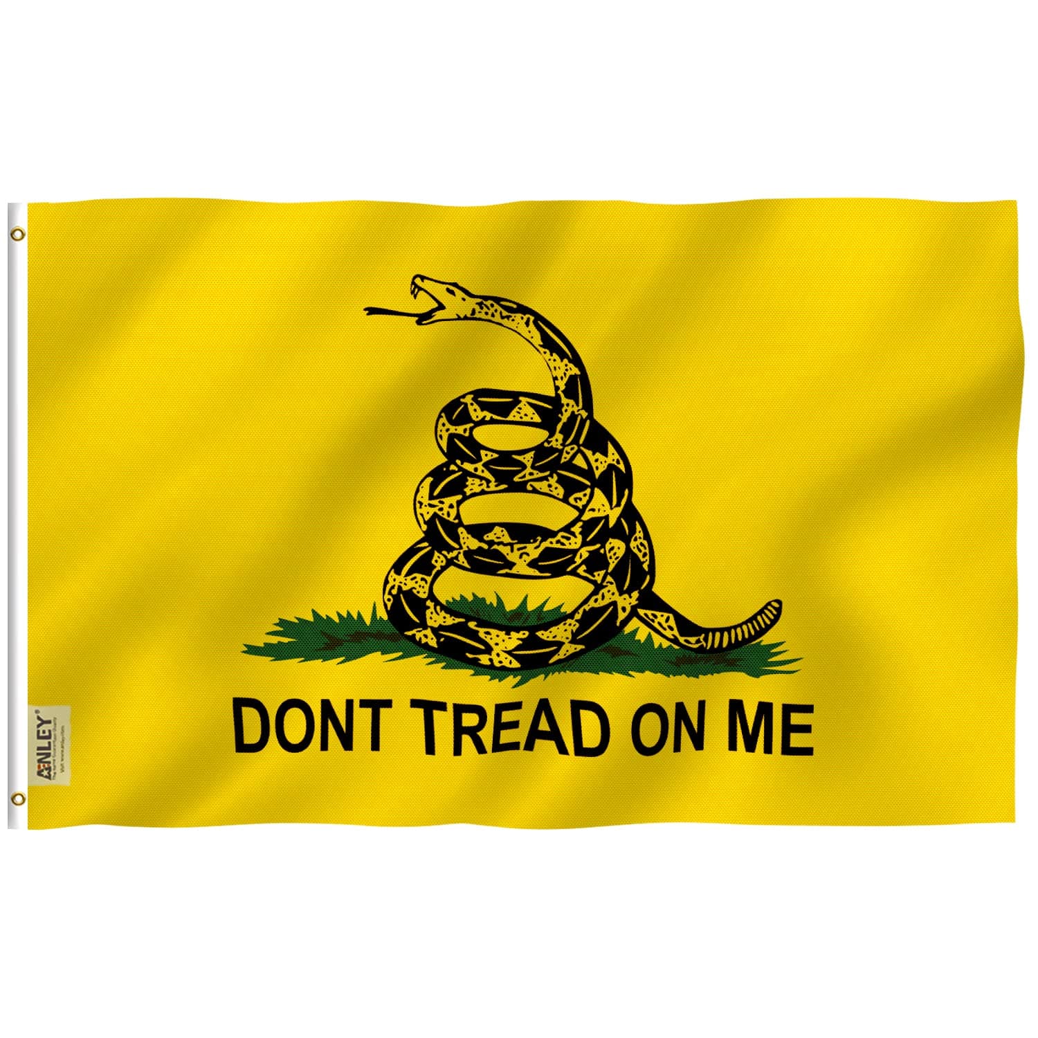 Anley Fly Breeze 3x5 Foot Don't Tread On Me Flag - Vivid Color and Fade proof - Canvas Header and Double Stitched - Flags Polyester with Brass Grommets 3 X 5 Ft
