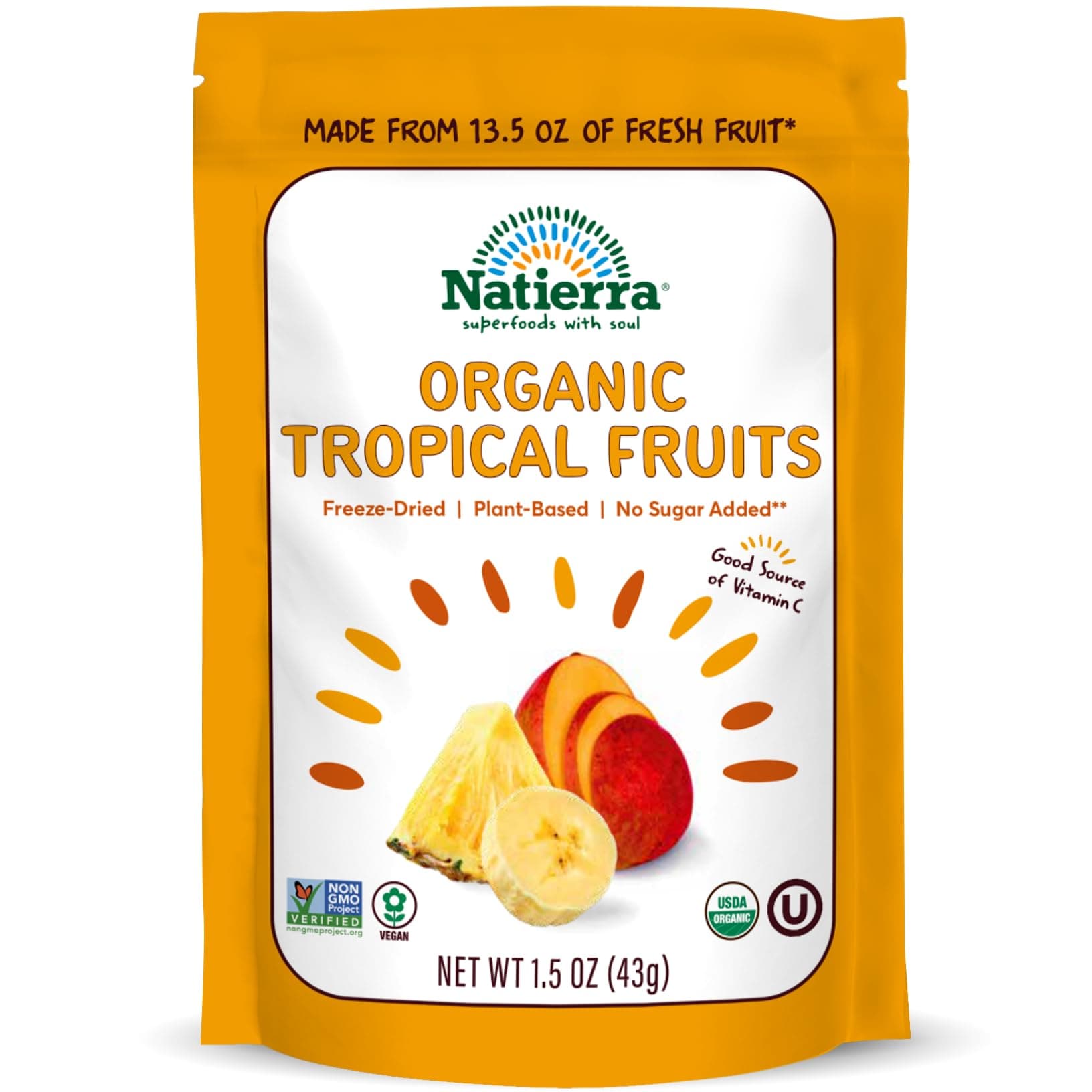 organic Tropical fruits freeze-dried(43g)