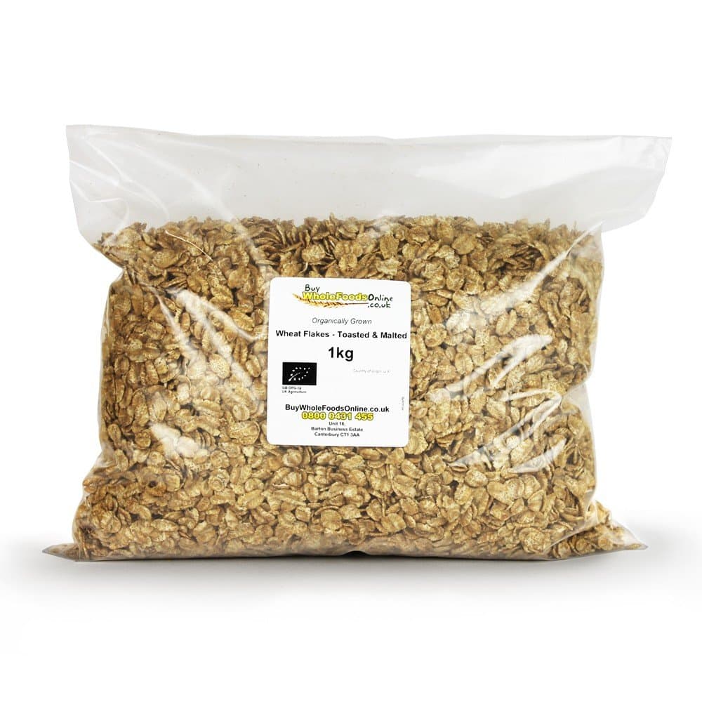 Organic Wheat Flakes Toasted Malted 1kg (Buy Whole Foods Online Ltd.)