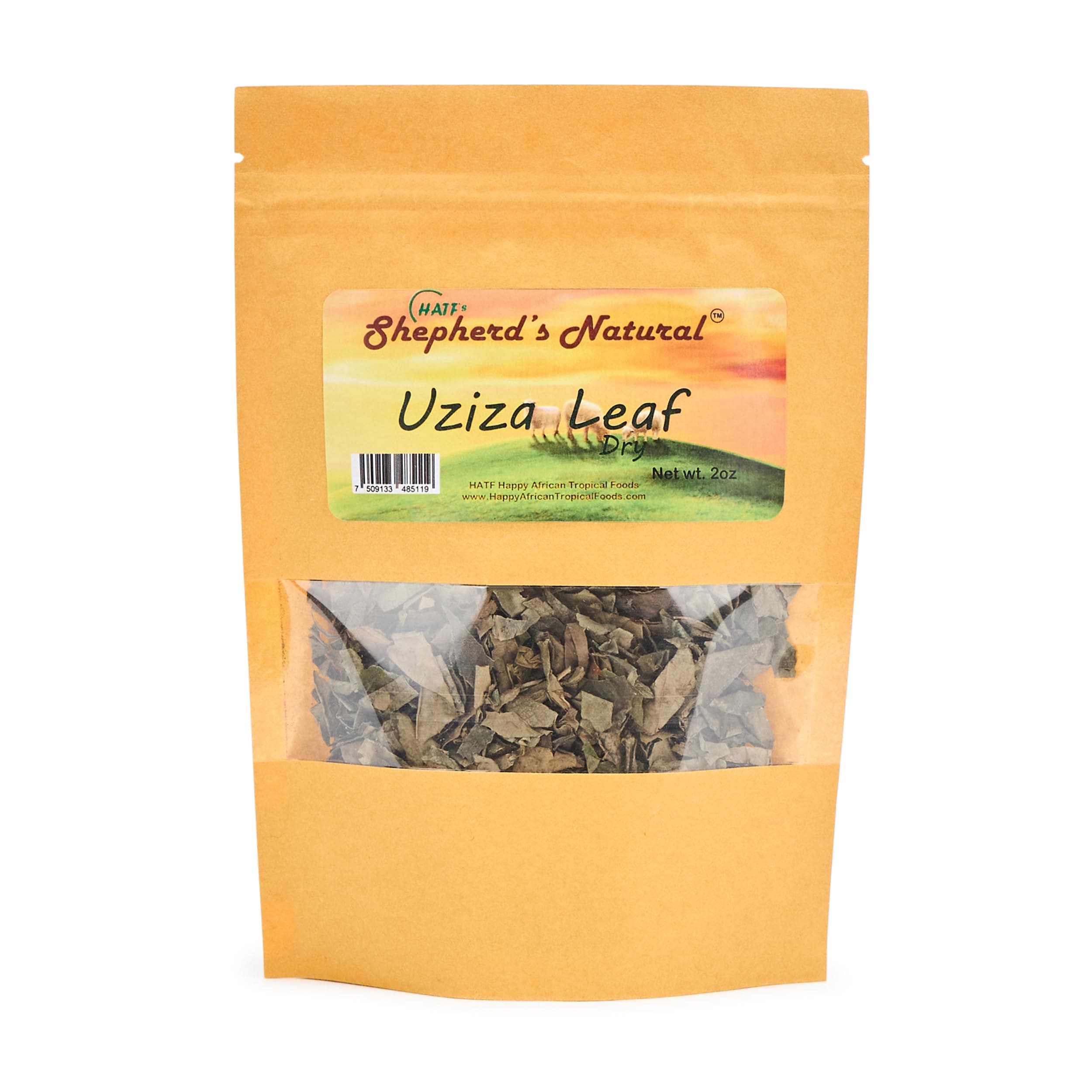 Uziza Leaves – Dried 2oz Bag African Seasoning by HATF's Shepherd's Natural. Perfect for soups, stews, and teas. Rich aroma, traditional flavor! NON-GMO, 100% ALL NATURAL.