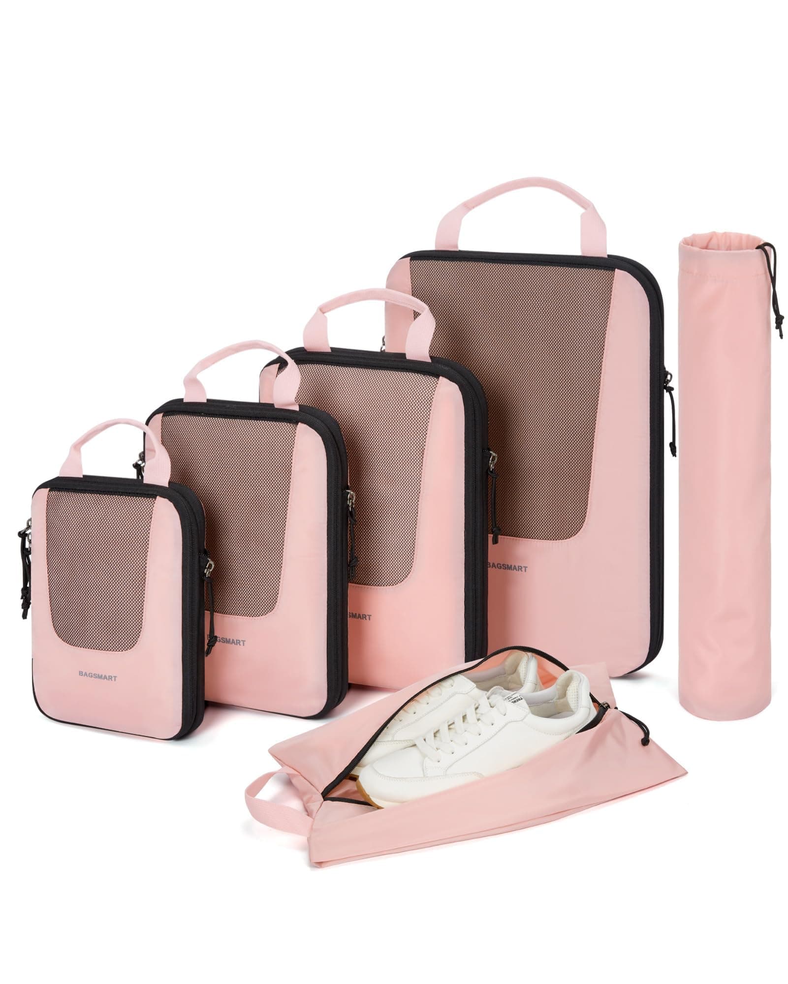 Compression Packing Cubes for Travel, 6/5/4set Lightweight Packing Organizers, Summer Travel Essentials Suitcase Organizer Bags Set