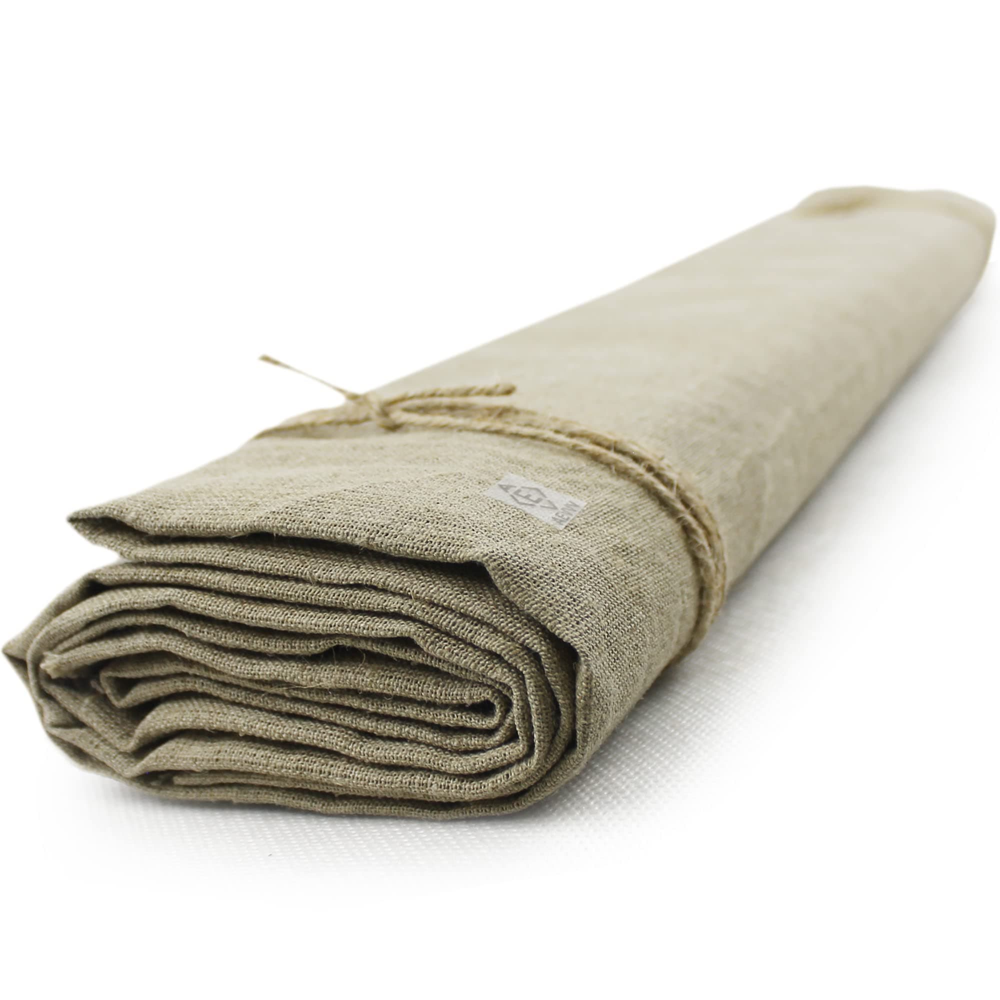 AEVVV Linen Canvas Roll - 69" Wide x 2 Yard Long - Plain Natural Linen Fabric - Unprimed Linen Canvas for Painting - Heavy Duty (28.2 oz) Raw Canvas for Art