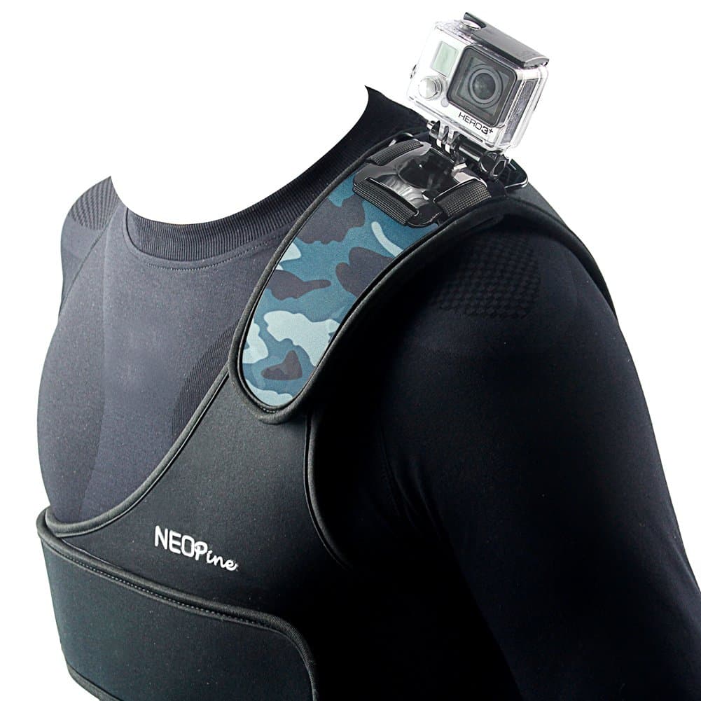 First2savvv Neopine premium Quality elastic scratch proof body Chest Shoulder strap mount harness for GoPro Hero 3+ 3 2 1