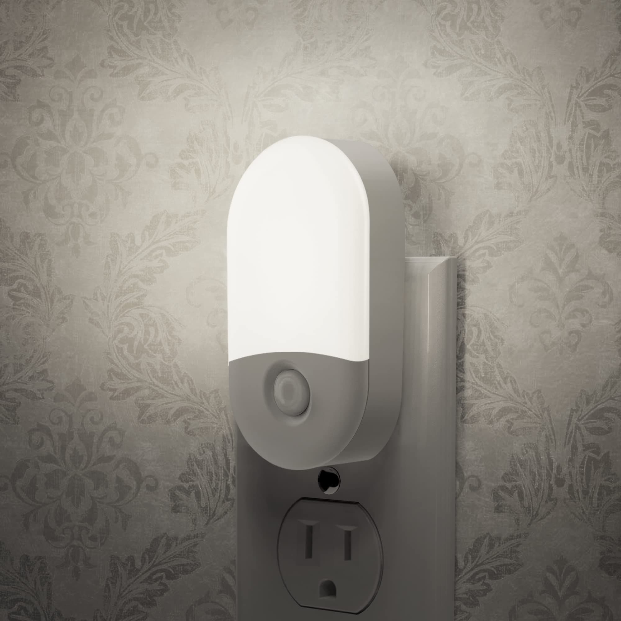 LOHAS Night Lights Plug into Wall [𝟮 𝙋𝙖𝙘𝙠], Auto Dusk to Dawn sensor, 0.6W Dimmable LED Nightlights, Daylight White 5000K, 30/60lm Small Night Light for Hallway, Kids, Adults, Bathroom, Stairs