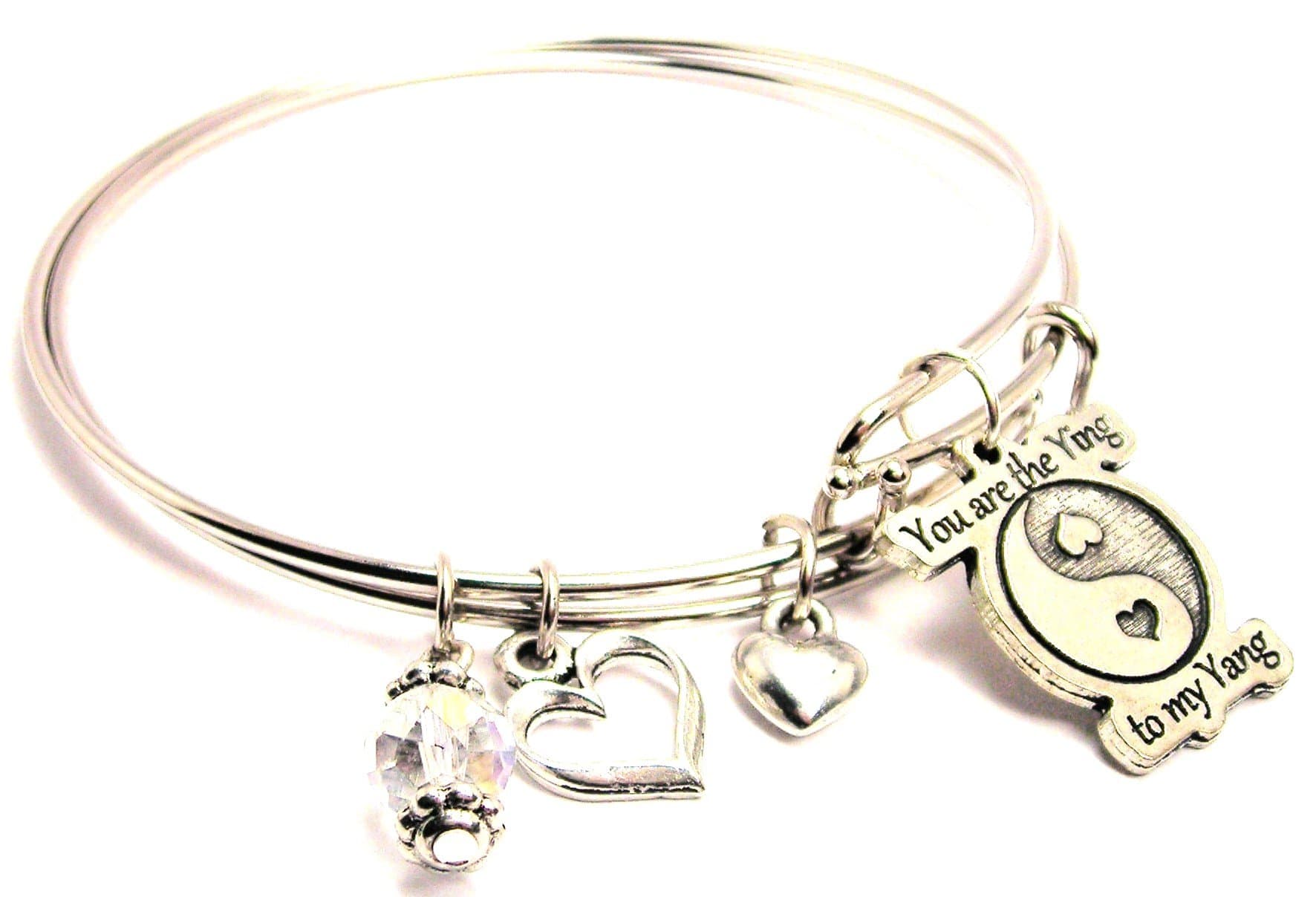 ChubbyChicoCharms You are The Ying to My Yang Adjustable Bangle Bracelet