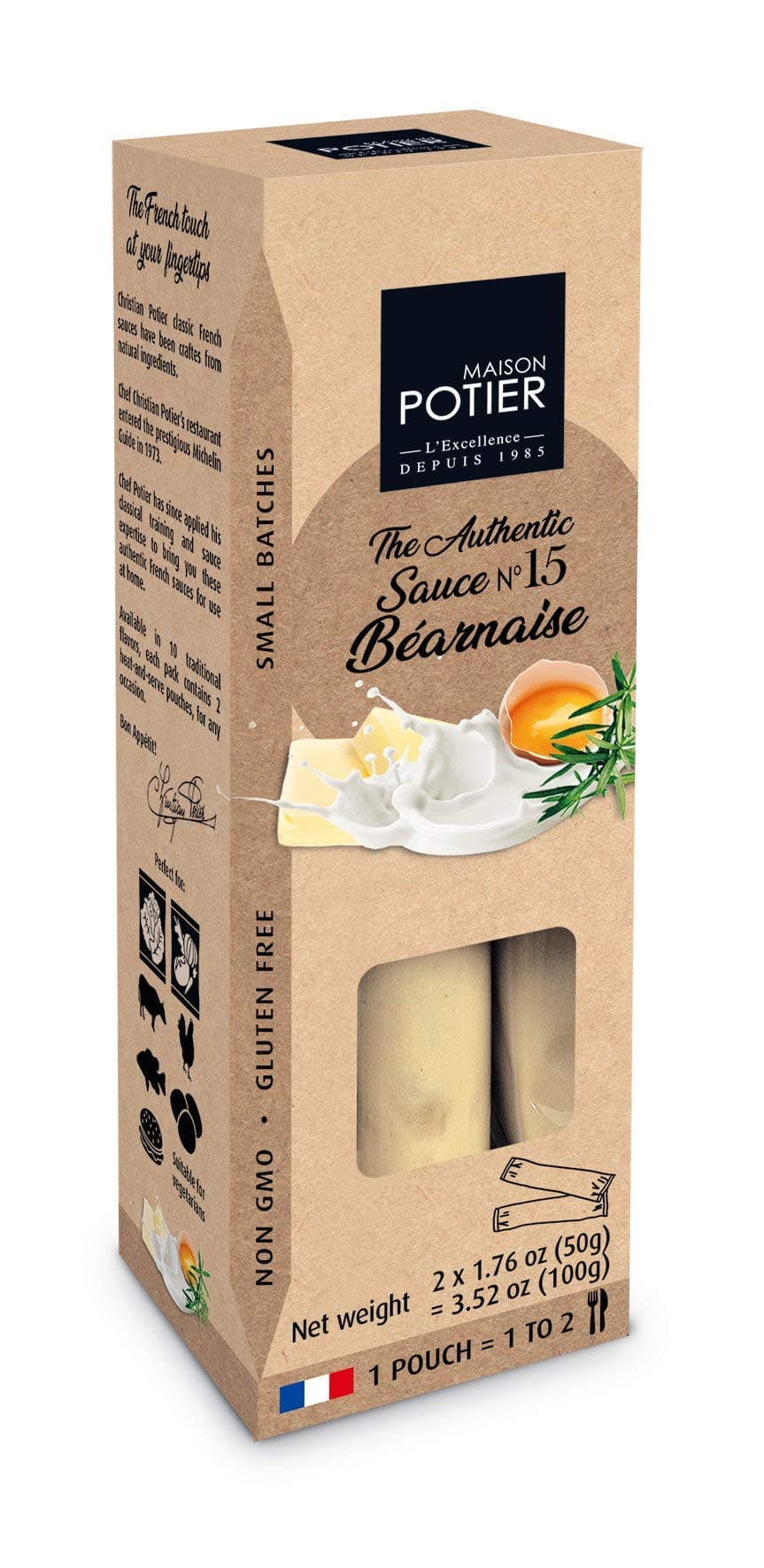 Maison Potier Bearnaise Sauce 2 Count, 3.52 OZ