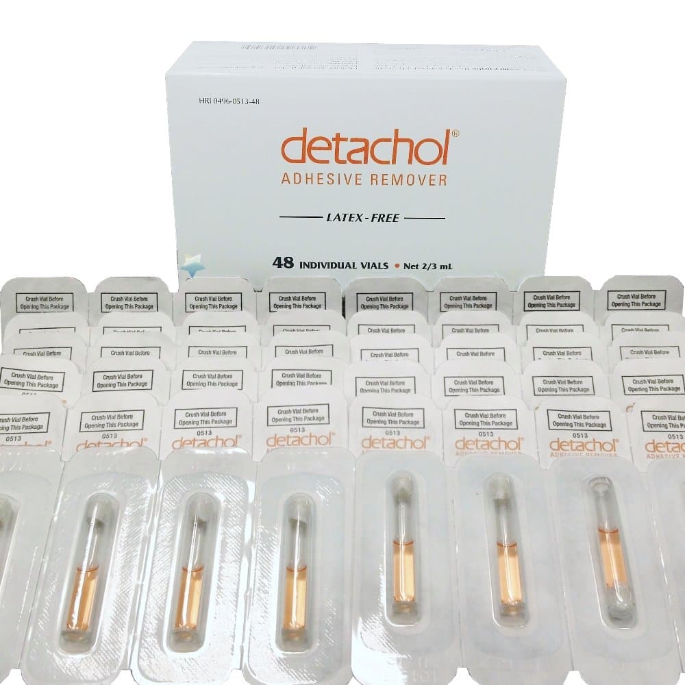 48 Remover Detachol Adhesive Vials 2/3cc non-Irritating 48 Per Box