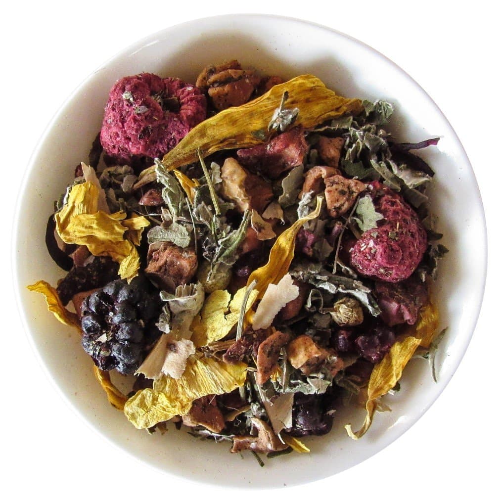 Mahalo Tea Wild Raspberry Mint Herbal Tea - Loose Leaf Tea - 2oz