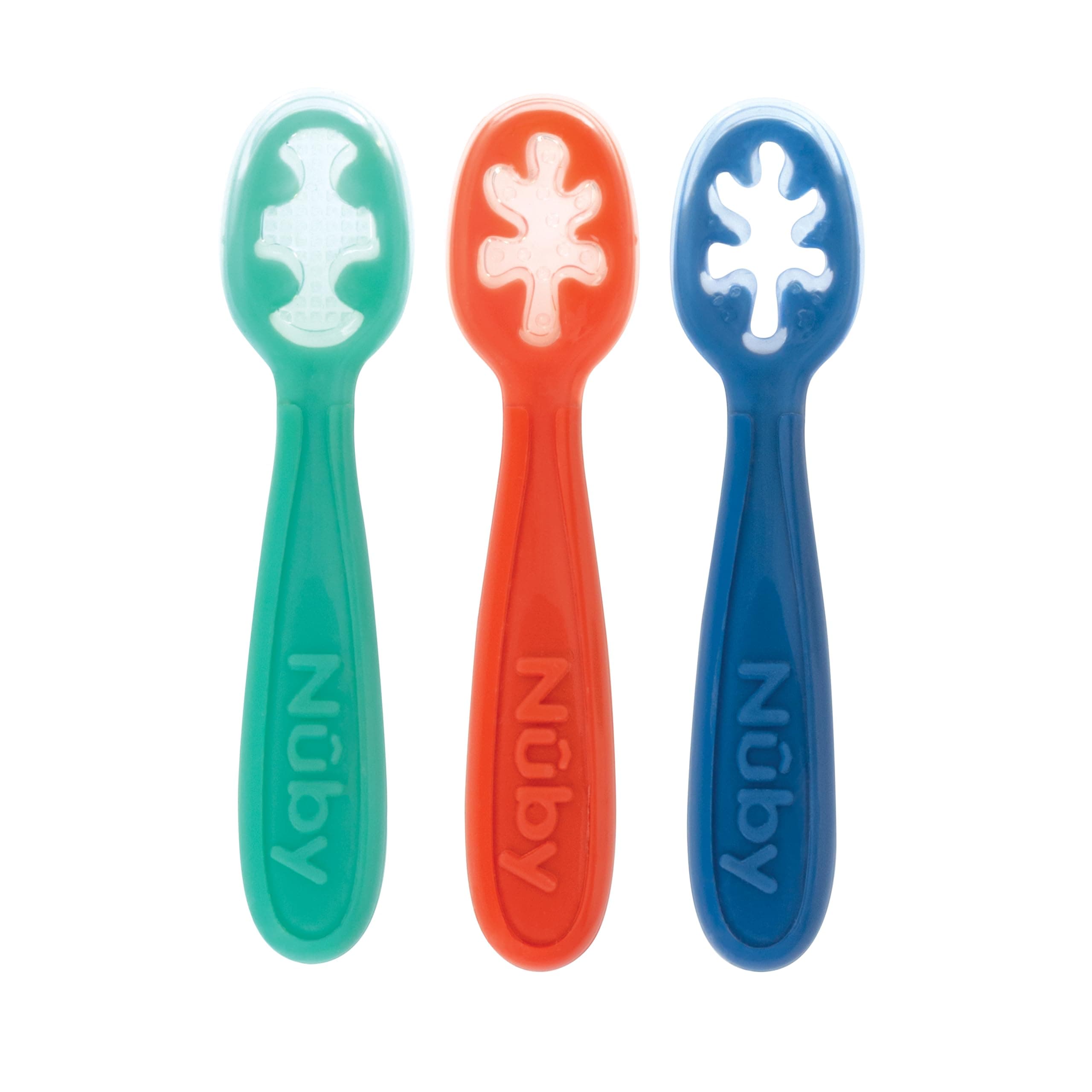 Baby First Spoon Set - Silicone - Easy to Grasp and Hold - 3 Pack - 6 plus Months