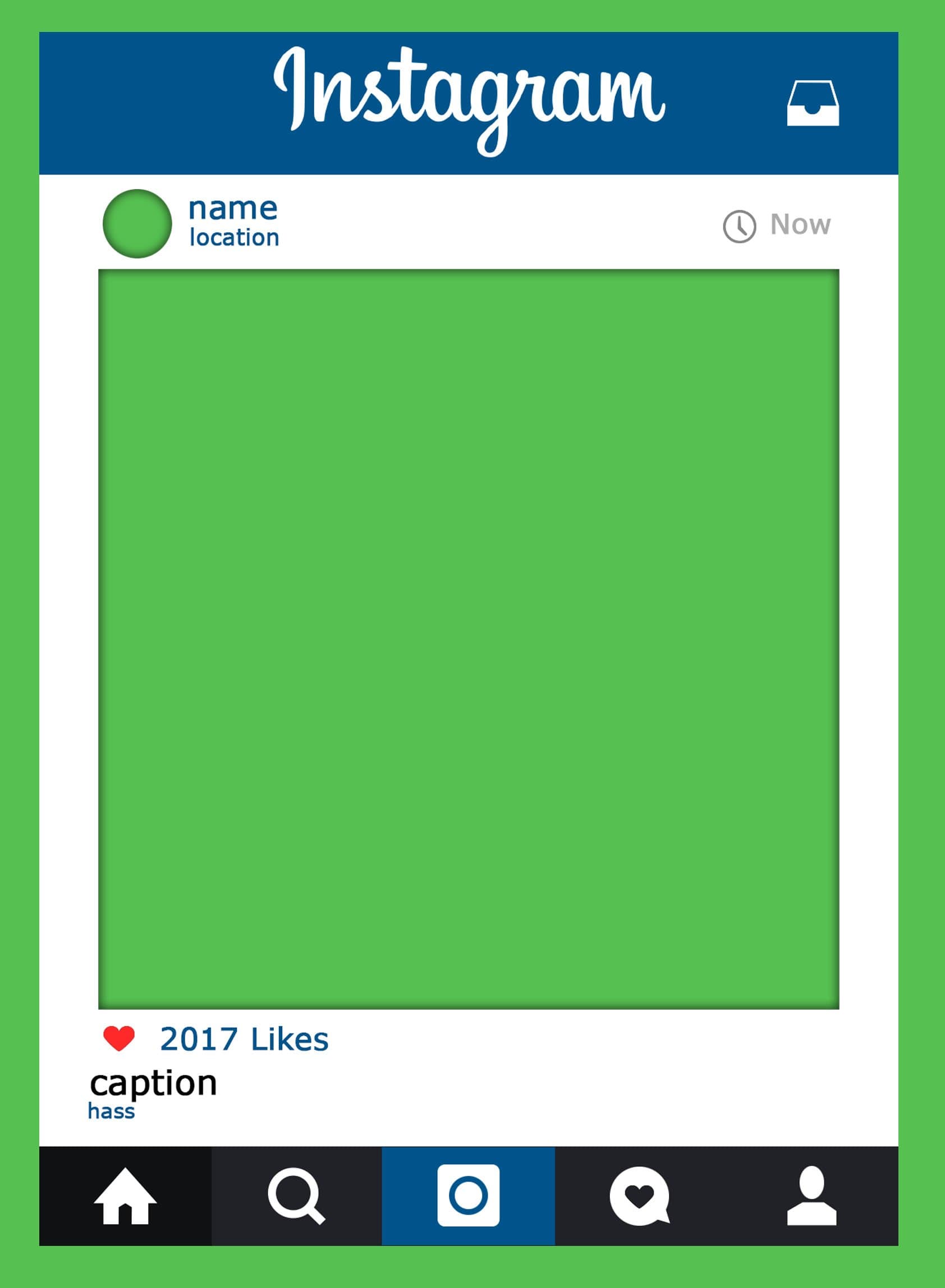 Instagram Selfie Photo Frame Board Party Cut Out Prop A1 (810mm x 594mm x 4mm)