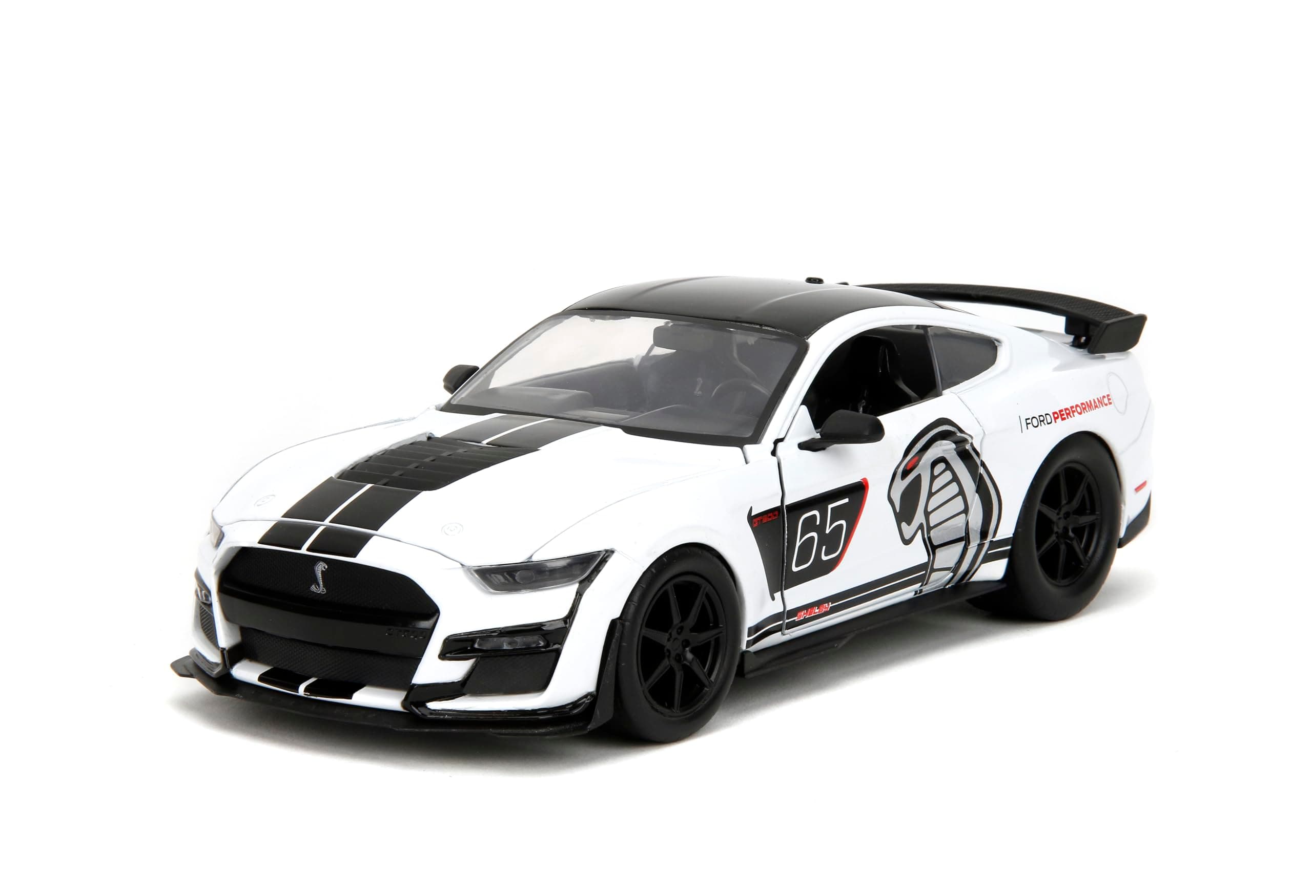 Jada Bigtime Muscle 1:24 2020 Ford Mustang Shelby GT500 Die-Cast Car, Toys for Kids and Adults(White)