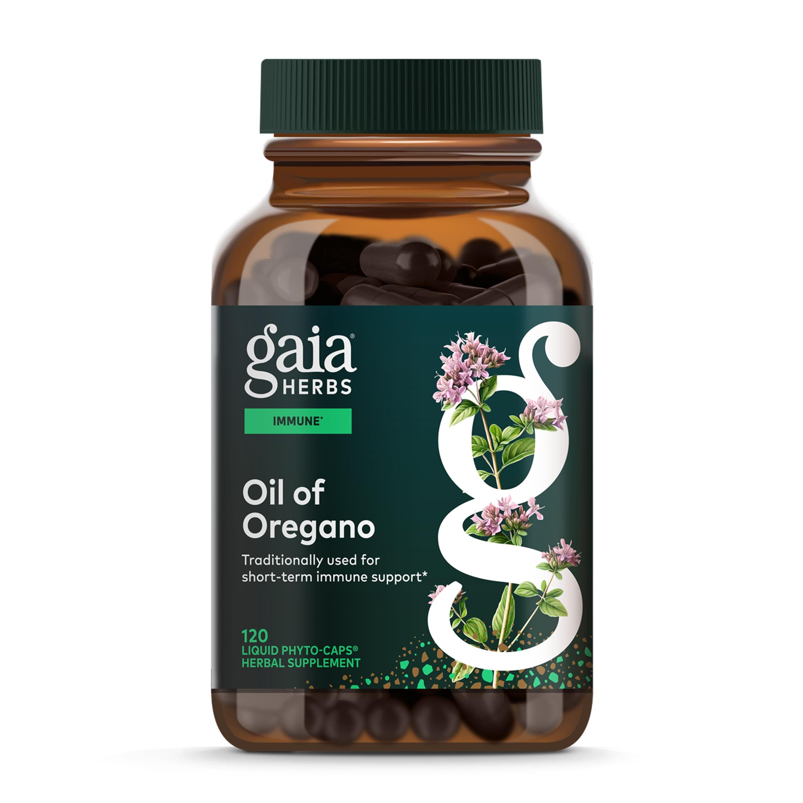 Gaia Herbs Oil of Oregano - Immune and Antioxidant Support Supplement to Help Sustain Overall Well-Being - with Oregano Oil, Carvacrol, and Thymol - 120 Vegan Liquid Phyto-Capsules (60-Day Supply)