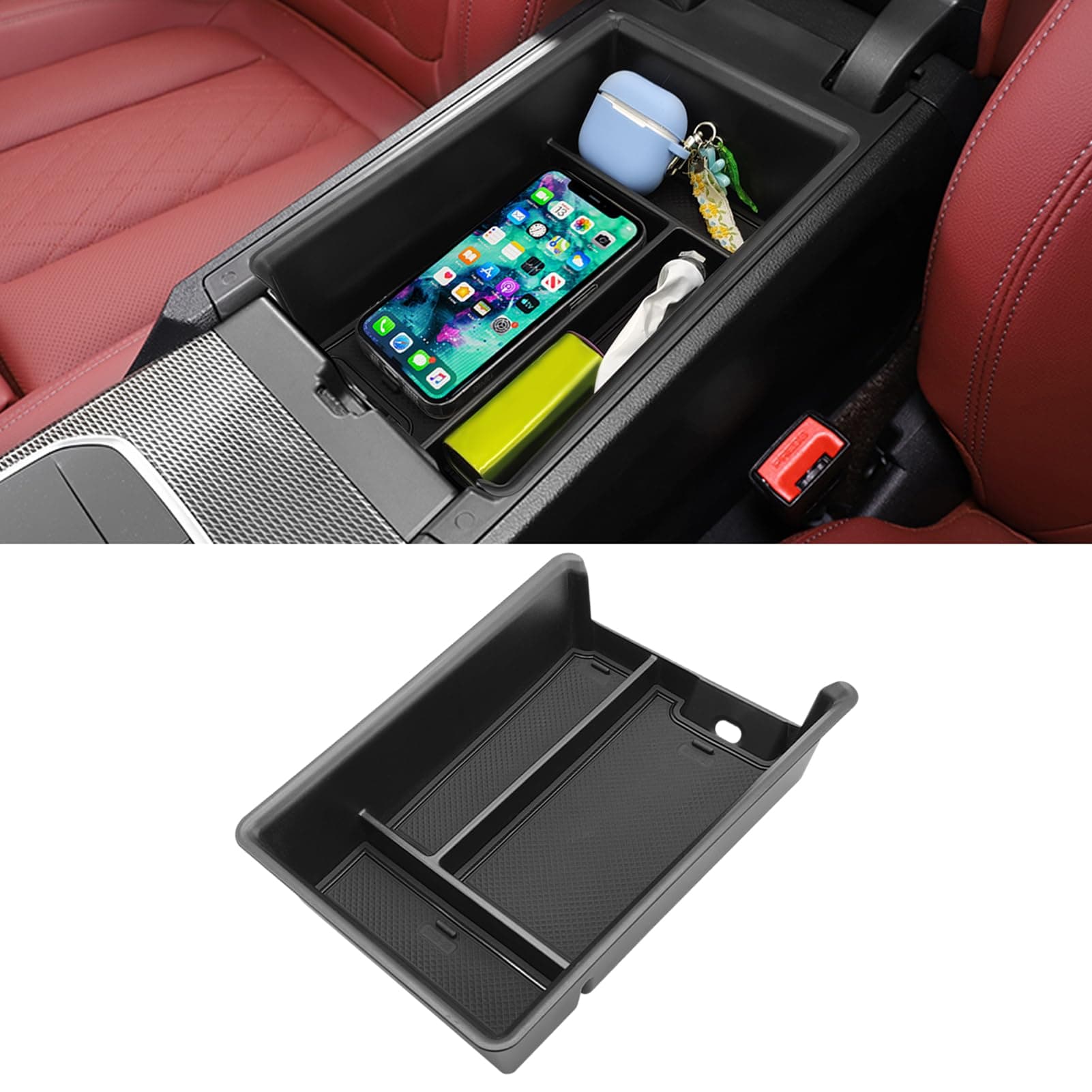 Jaronx Compatible with BMW Center Console Organizer for 3 Series G20 2019-2024/4 Series G22 i4 G26 2021-2024, for BMW 3 Series Console Organizer 2019-2024, i4/4 Series Console Storage Box 2021-2024
