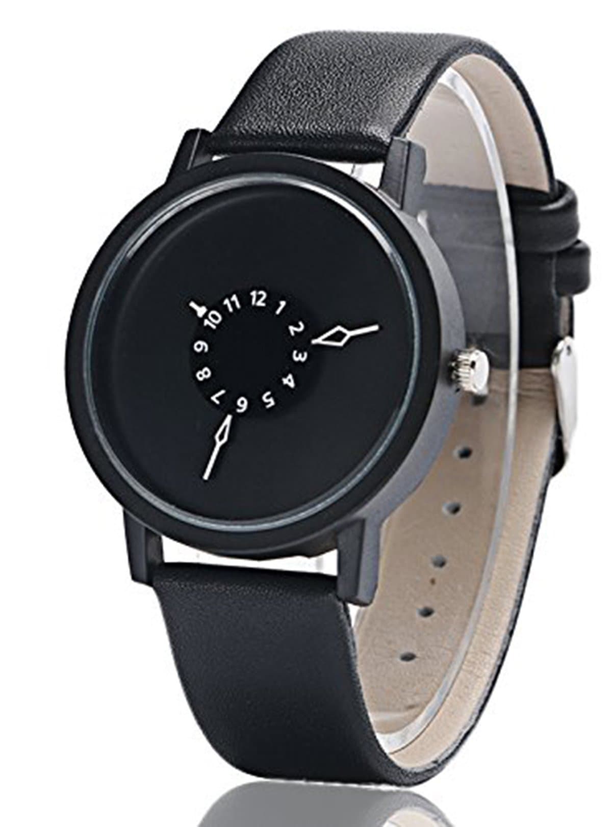 Horse Analogue Women's Watch (Black Dial Black Colored Strap)