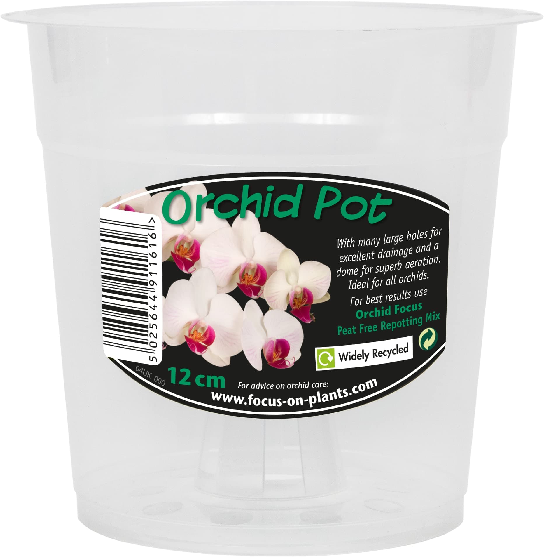 Growth Technology Clear Orchid Pot 12cm