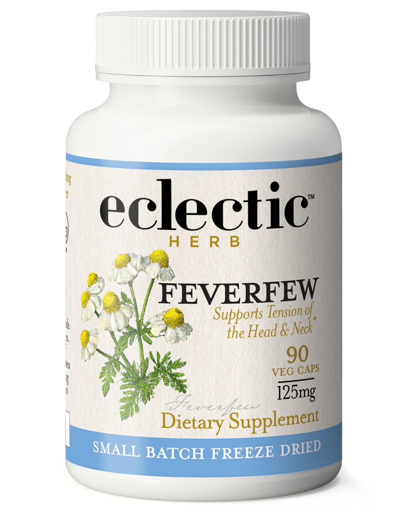 Eclectic Institute Feverfew 125 Mg Cog Fduv, Blue, 90 Count