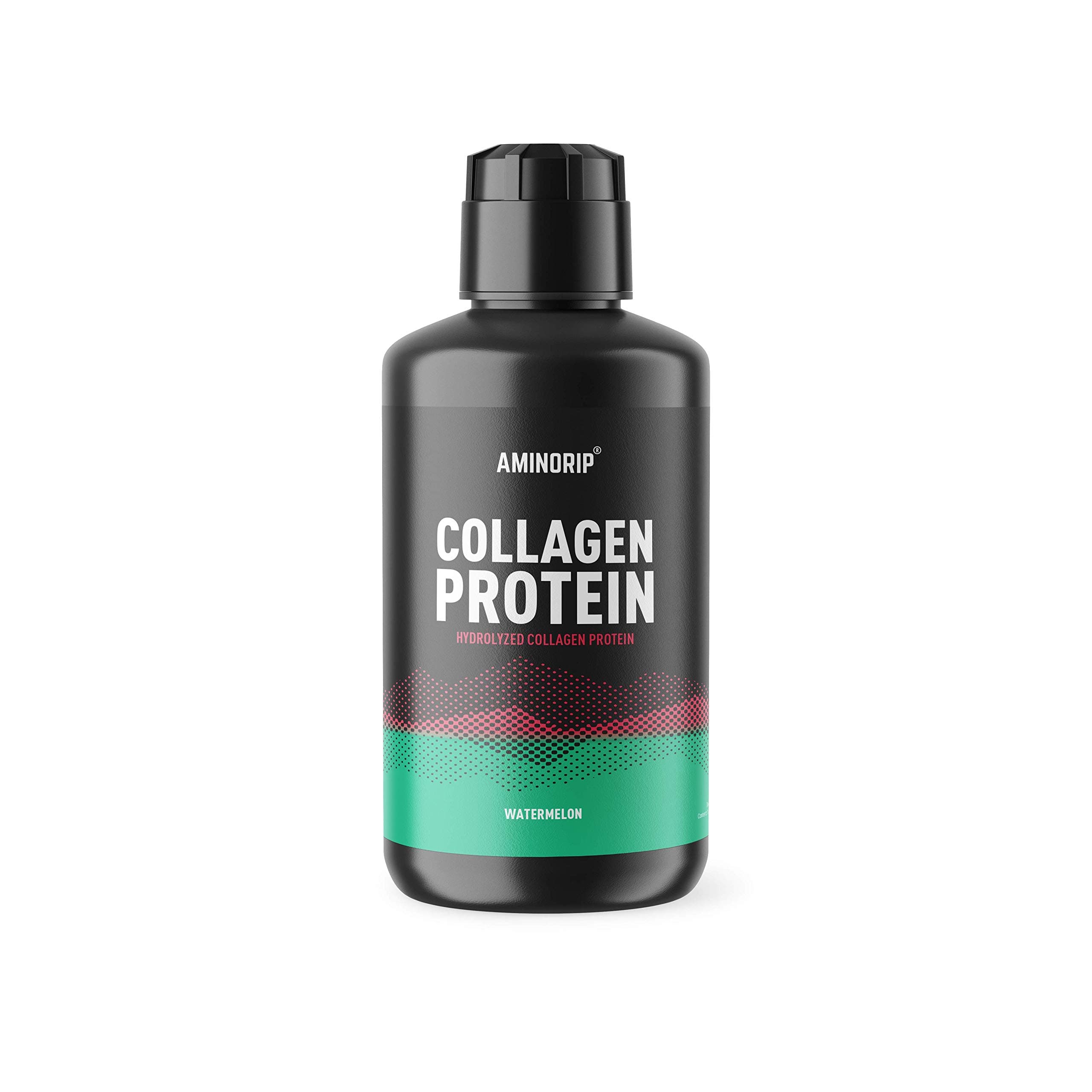 Collagen Protein by Aminorip. 18g of Protein, No Fat, Sugar Free, No Carbs. Predigested Hydrolysate Supplement. Supports Recovers Muscles, Bones and Joints, Made in USA. 16 oz (Watermelon)