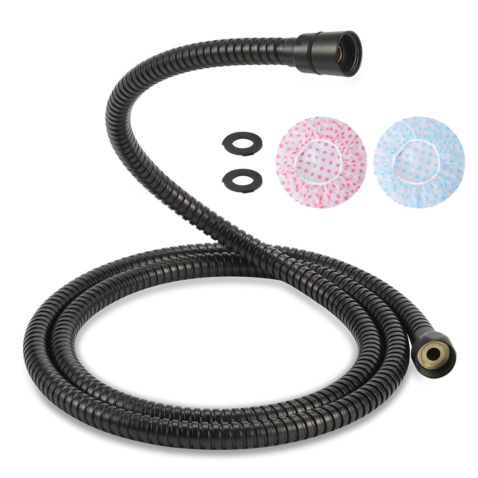 TRIPHIL Kink-free Shower Hoses Extra-long for Handheld Showerhead Hose Replacement Flexible Metal Shower Tube Extension Anti-twist 2 Brass Connectors Stainless Steel Sleeve Oil Rubbed Bronze 71 Inch