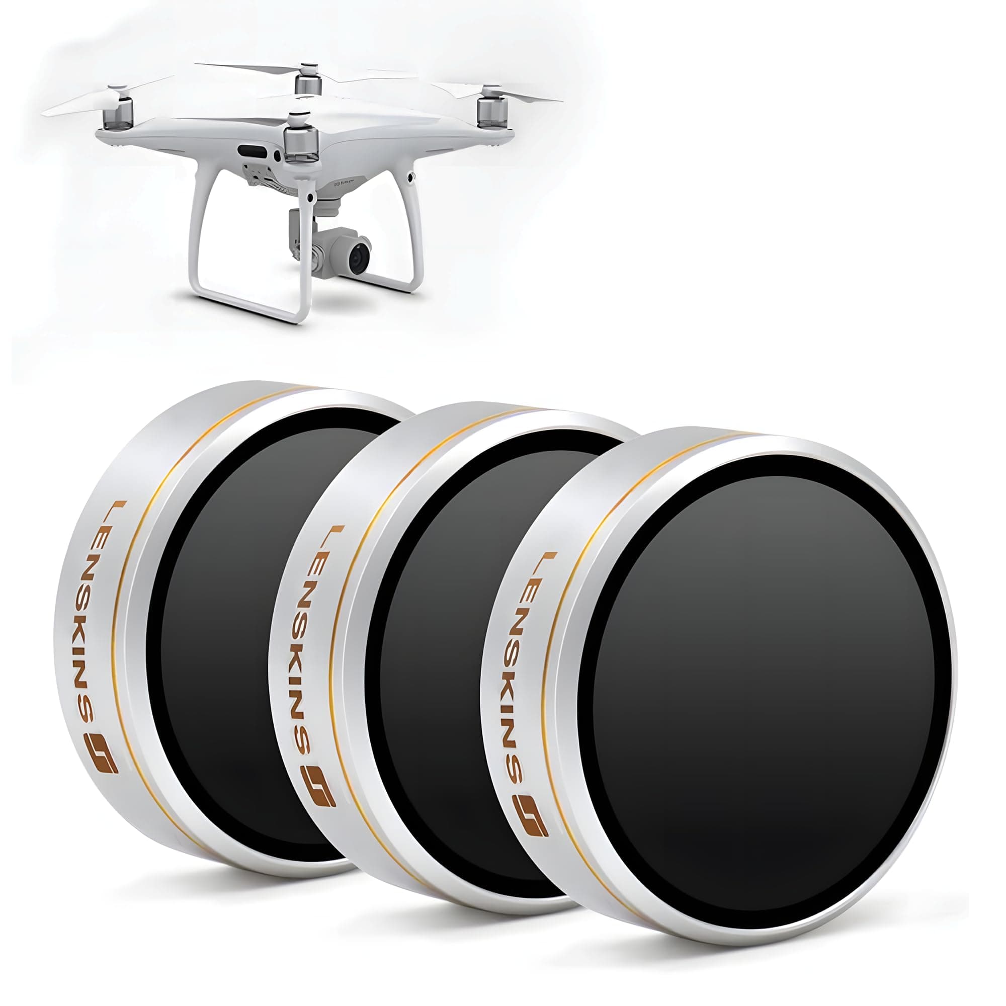 3 Pack ND4/ND8/ND16 Camera Lens Filter for DJI Phantom 4 Pro/Pro+/Advance, AGC Optics, Weather-Sealed, Multi-Resistant Coated Neutral Density Filter