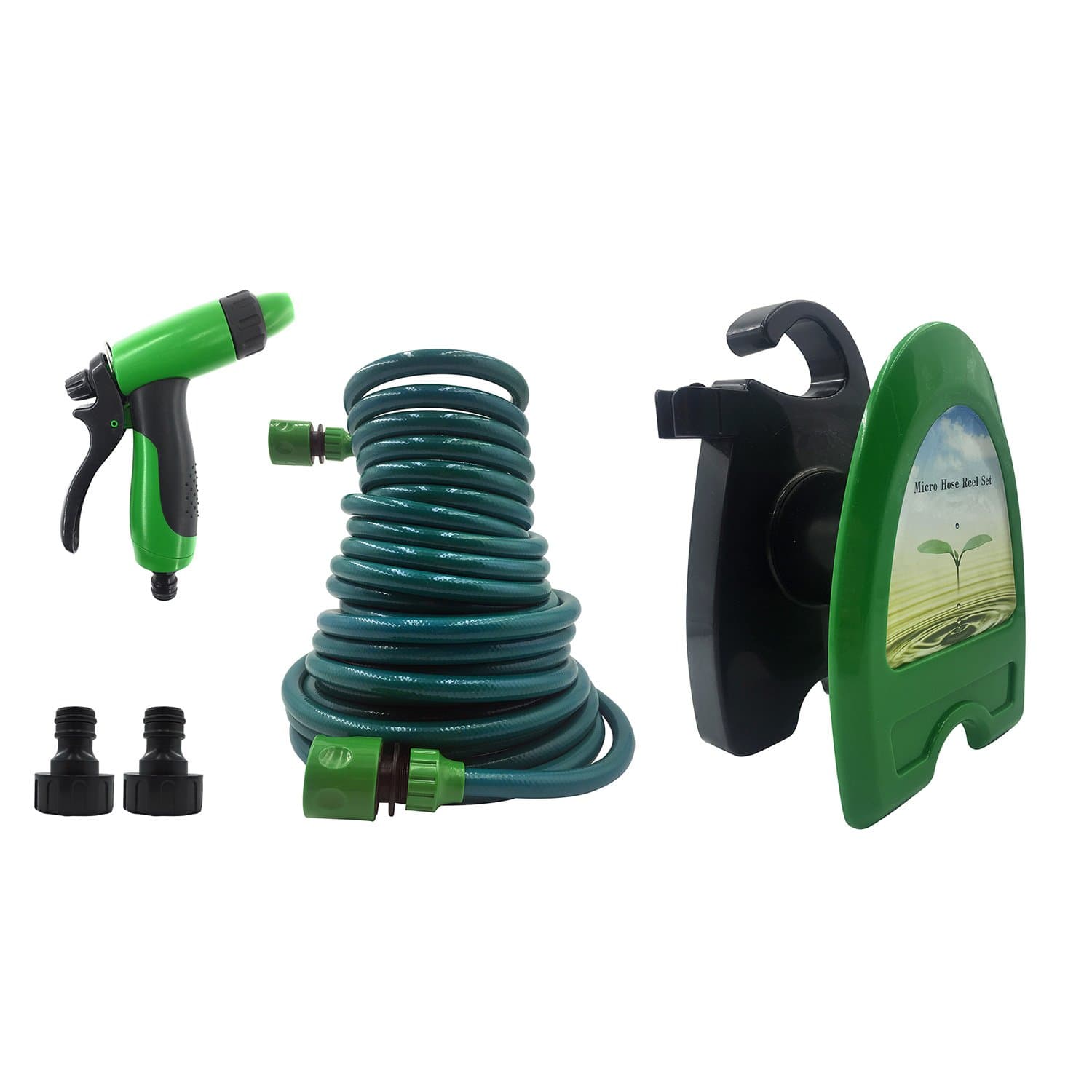 Portable Mini Water Hose Reel Garden Watering Car Washing Hose Storage Holder Kit