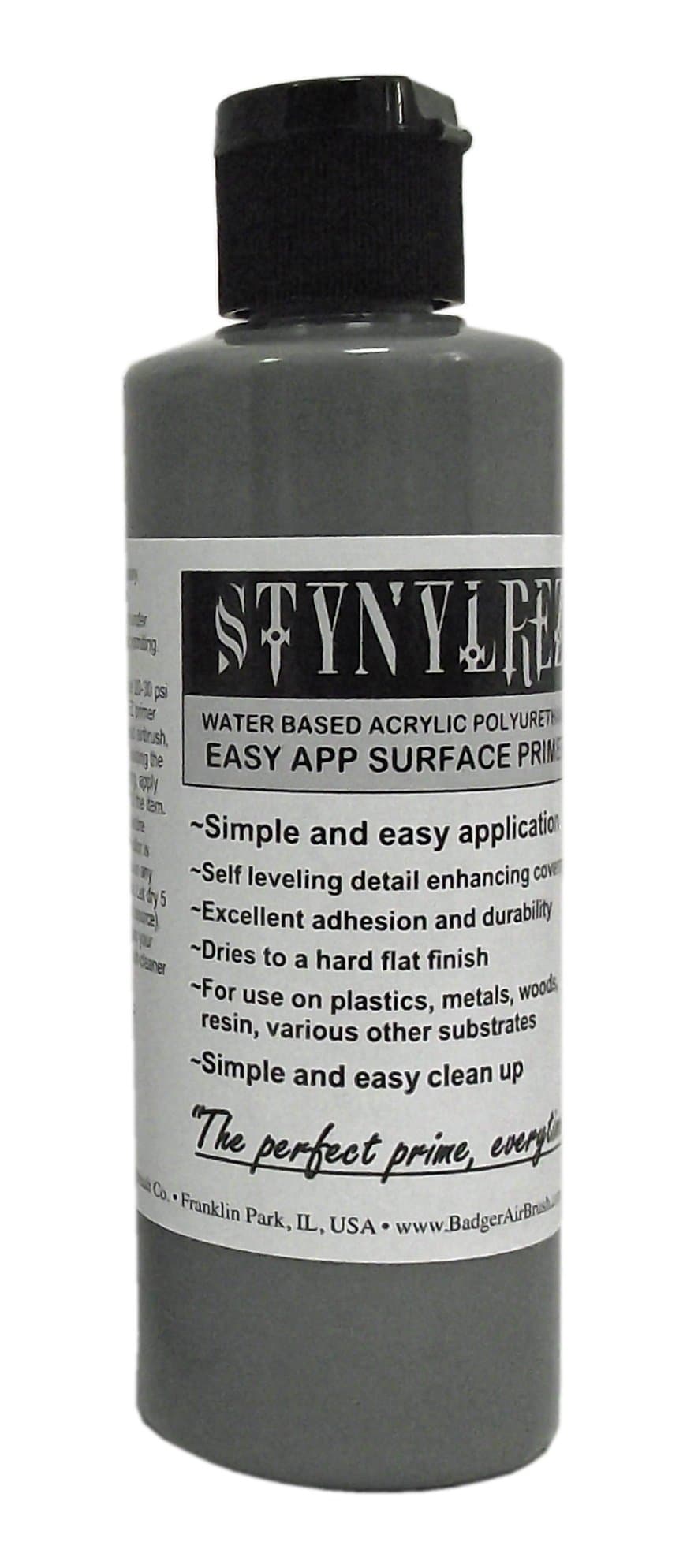 Badger Air-Brush SNR-402 120ml / 4oz Stynylrez Water Based Acrylic Polyurethane Surface Grey Primer
