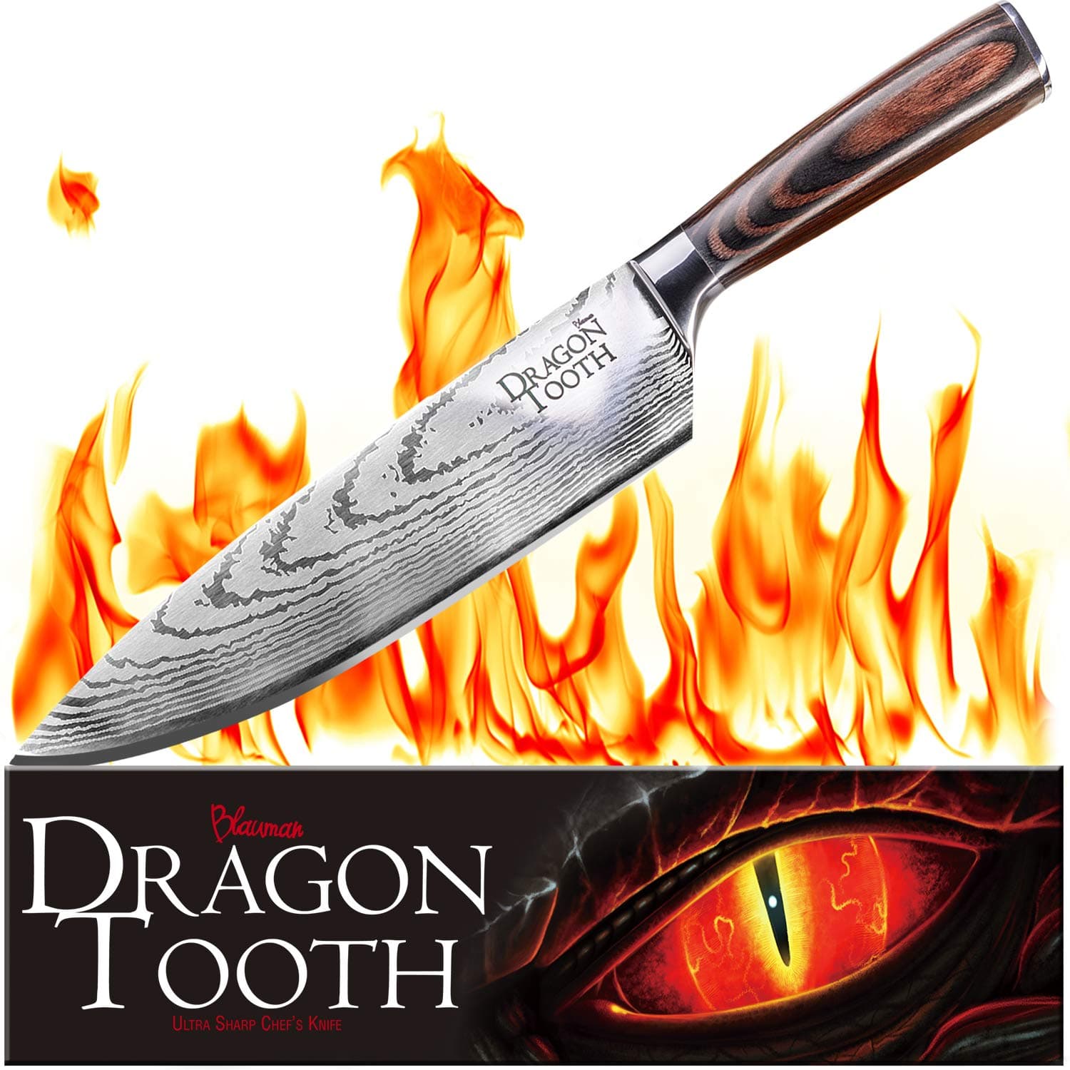 Chef Knife 8 Inch Stainless Steel Damascus Kitchen Knife Carving Knife Professional Chef Knives