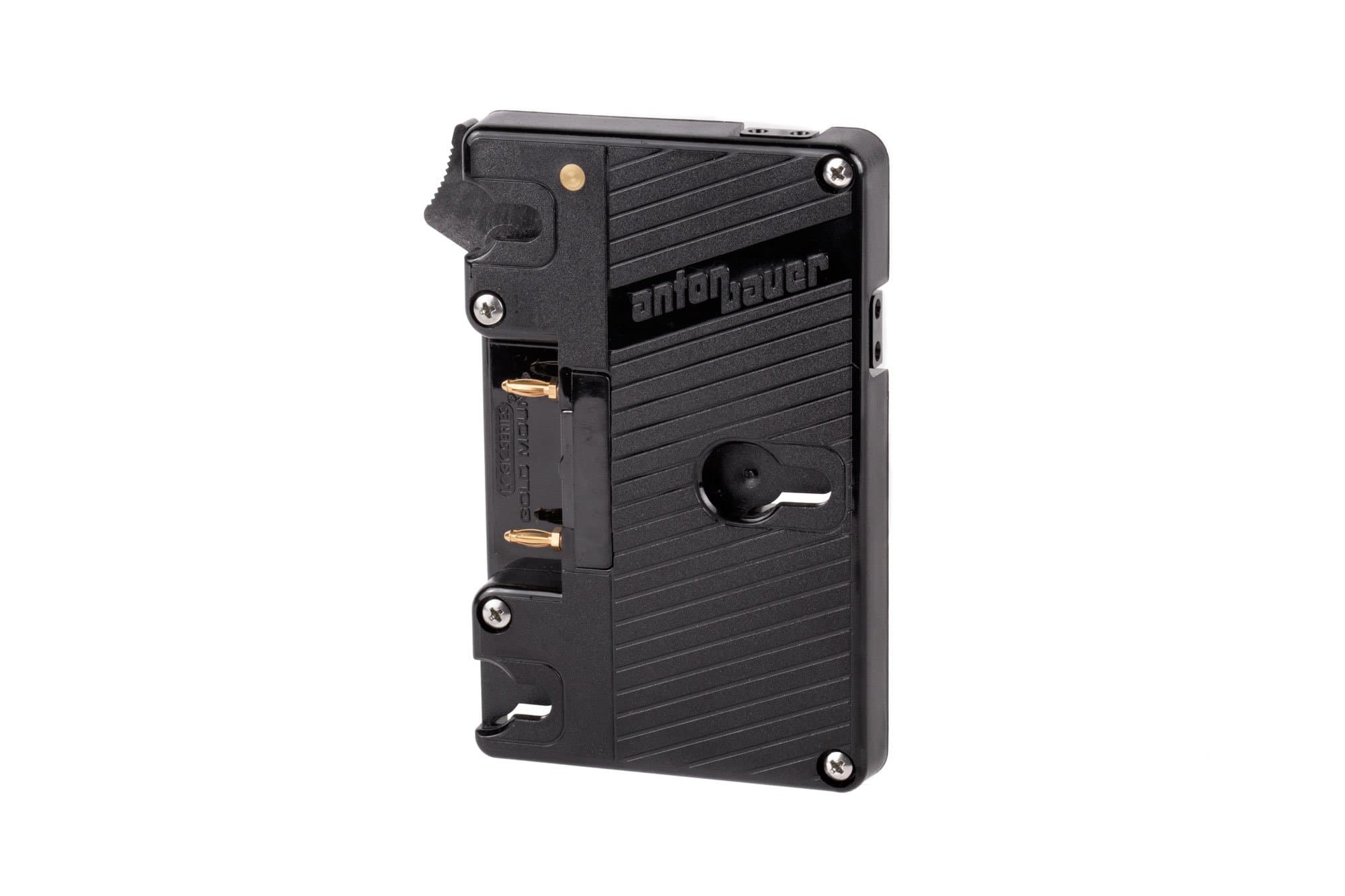 Wooden CameraGold Anton Bauer Mount Battery Plate | Adjustable Mount System Attached to Rods | Compatible with Director Monitor Cage | Provides Unregulated 12V Power Plate | Dual D-tap