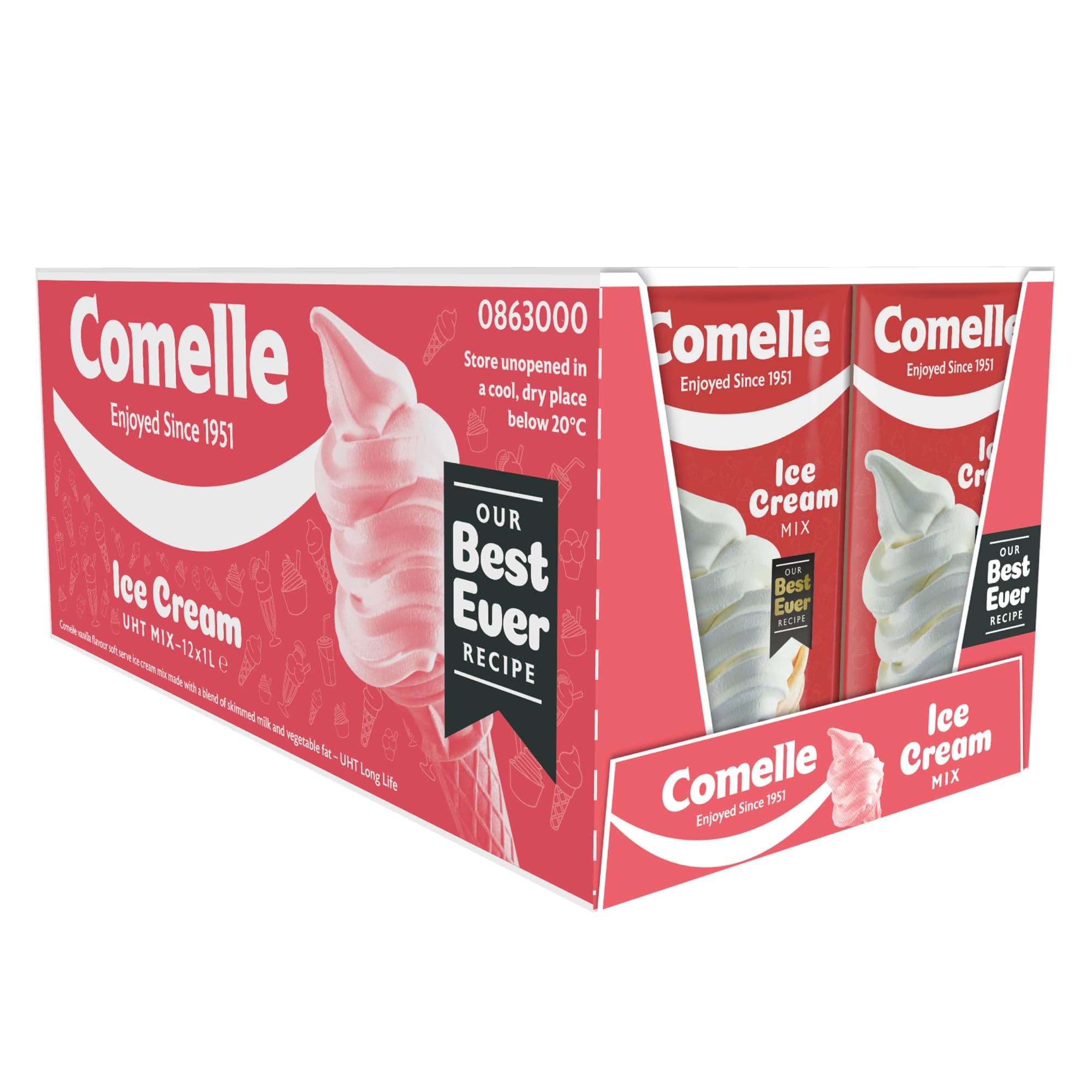 Pritchitts Comelle Ice Cream Mix 12x1 Litre