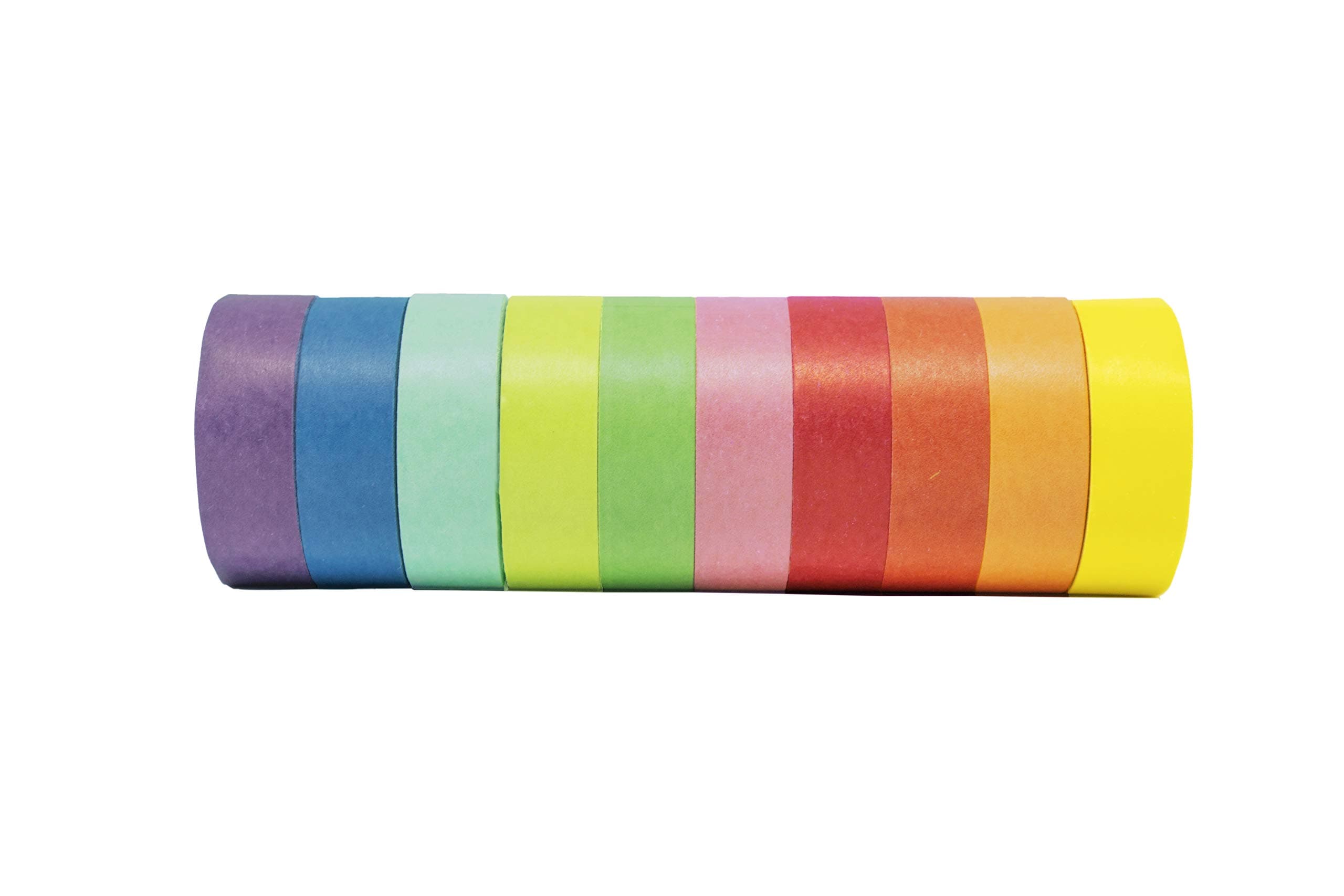 PackU Washi Tape, Set of 10 Solid Pastel Colors Rolls