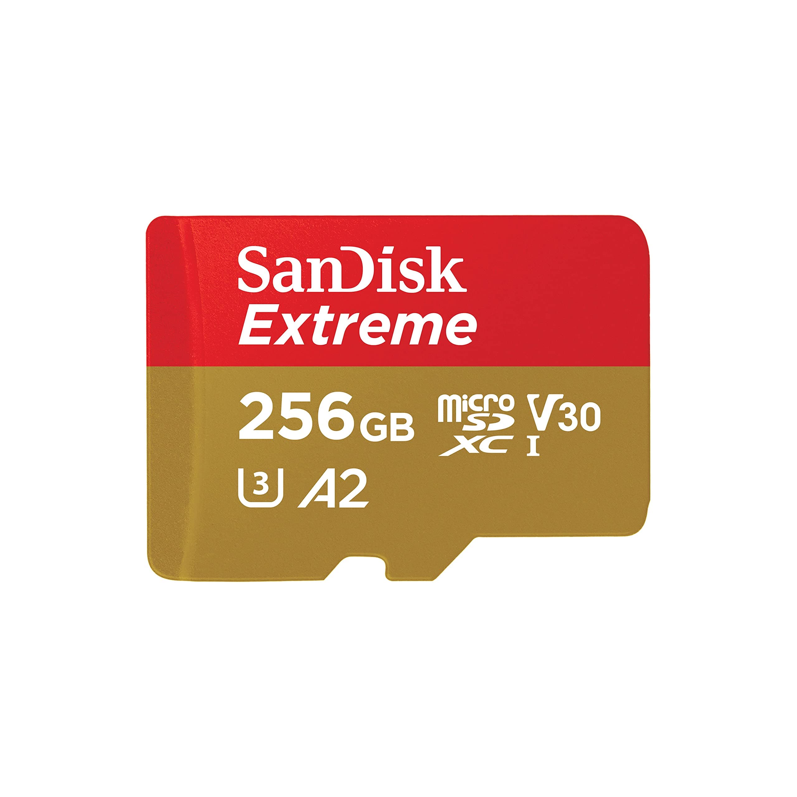 SanDisk 256GB Extreme microSDXC card + SD adapter + RescuePRO Deluxe, up to 190MB/s, with A2 App Performance, UHS I, Class 10, U3, V30, Black…