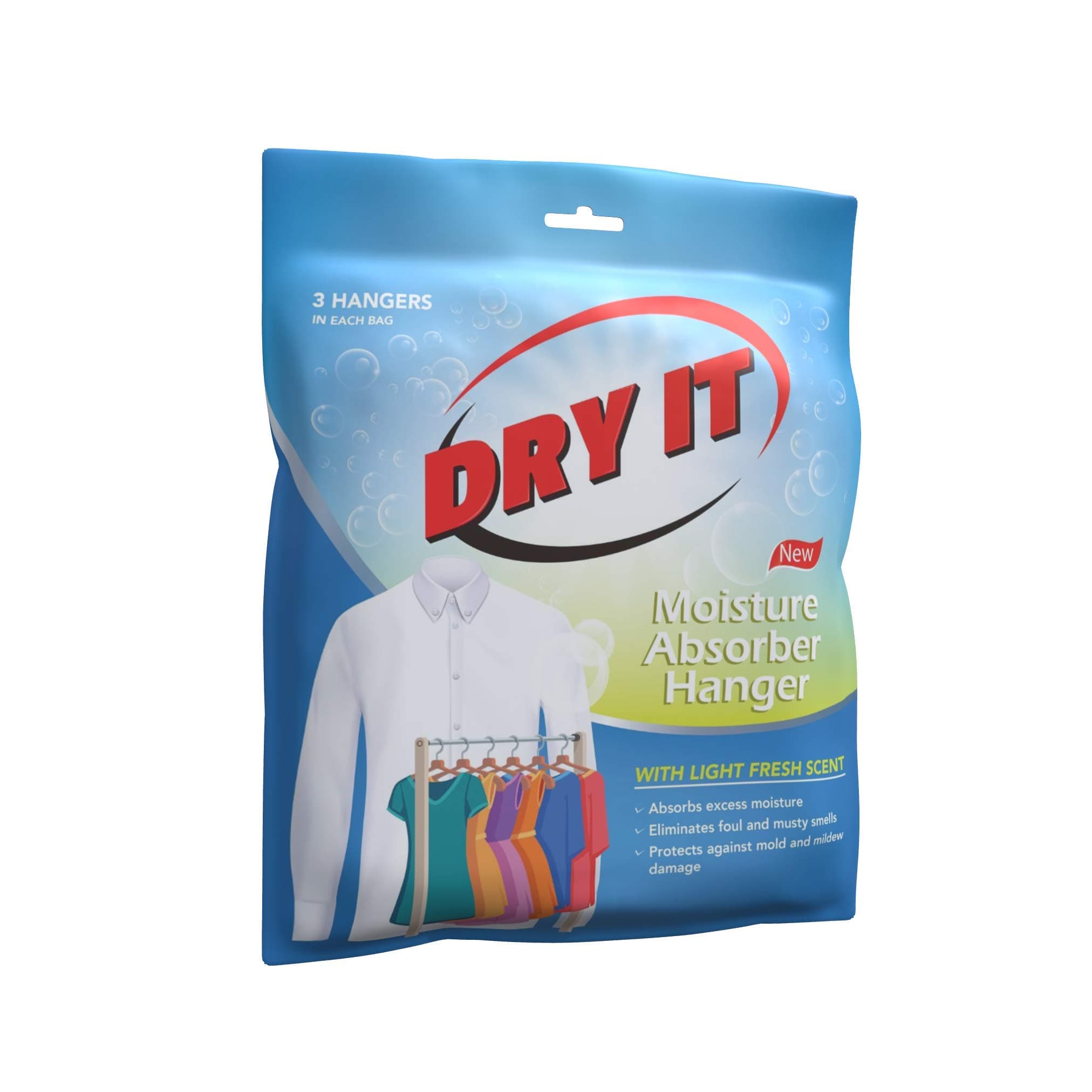 [3pk] Hanging Moisture Absorber, Odor Absorber & Home Dehumidifier for Bedroom Closet, Shoe Storage, Bathroom Cabinet, Basement, Garage - Moisture & Odor Eliminator for Protection Against Mildew