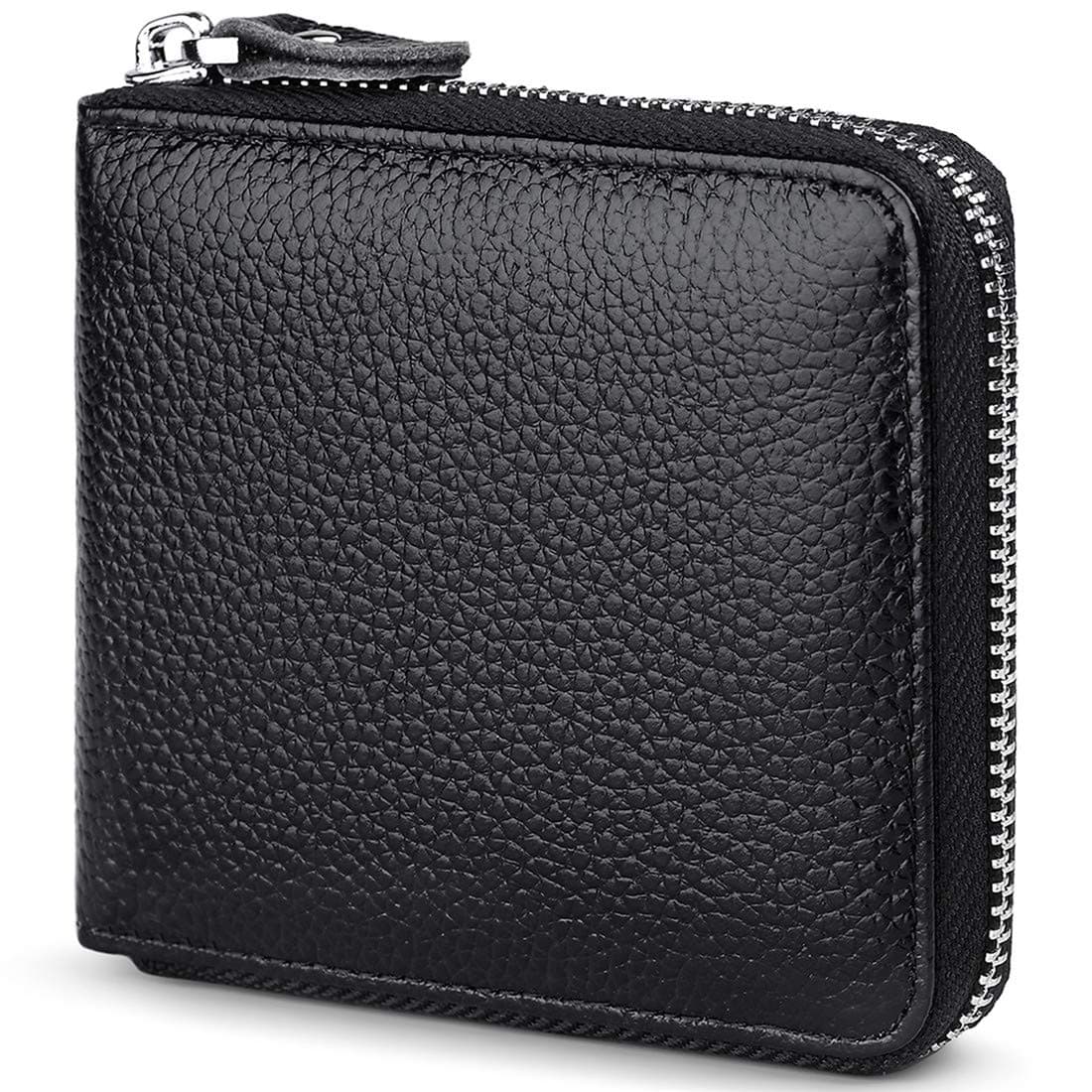 Huztencor Zipper Wallet Men RFID Blocking Leather Bifold Credit Card Wallets (FBA)