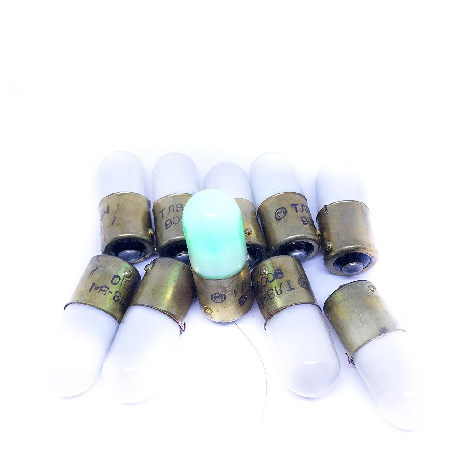 NOS USSR Nixie NEON Green LUMINOPHORE TLZ-3-1 Light Bulbs 10 PCS/LOT